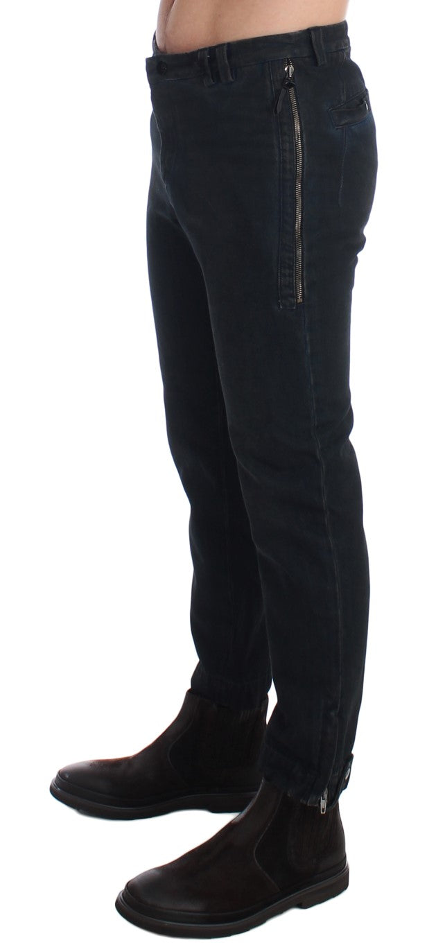 Costume National Blue Cotton Slim Pants Denim Jeans | Regal Royce