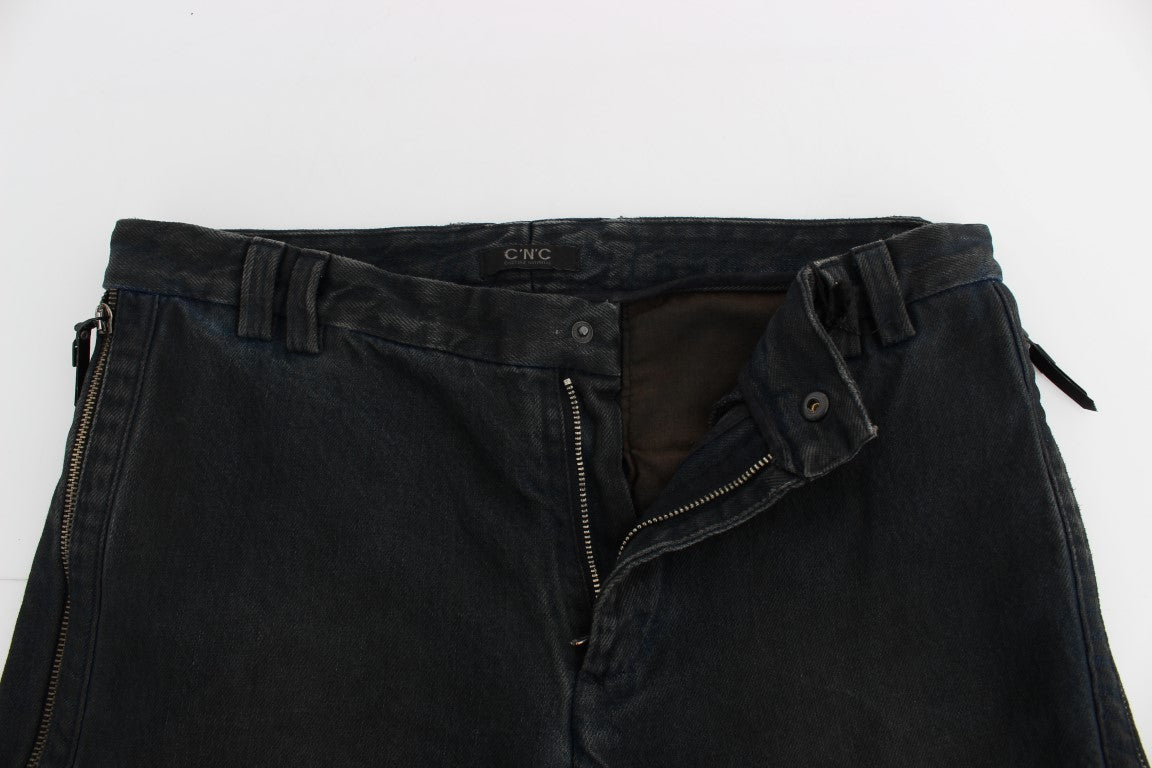 Costume National Blue Cotton Slim Pants Denim Jeans | Regal Royce