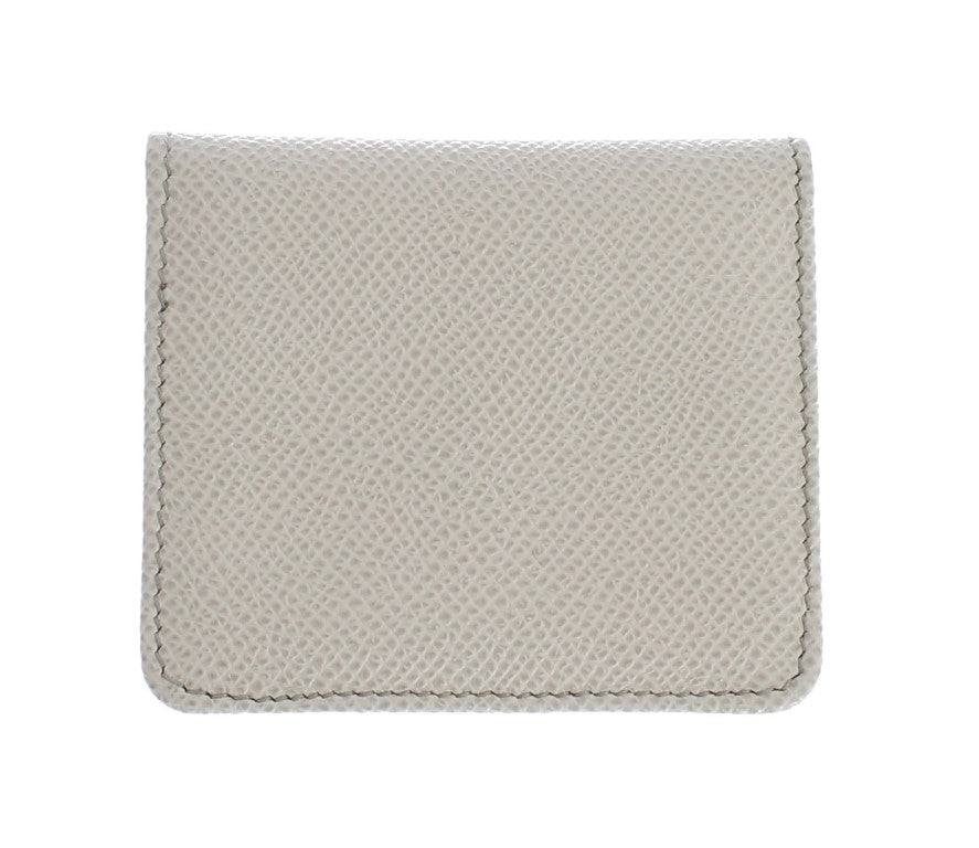 Dolce & Gabbana White Dauphine Leather Case Wallet | Regal Royce