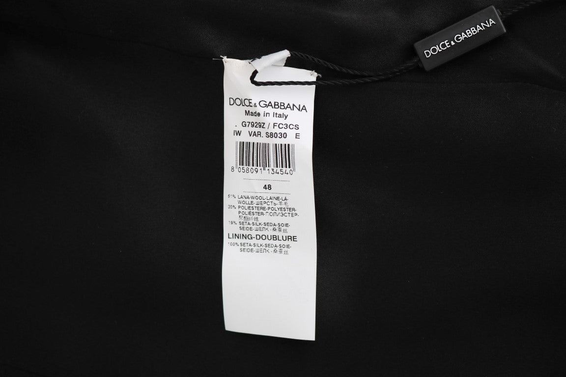 Dolce & Gabbana Gray Wool Patterned Slim Vest | Regal Royce