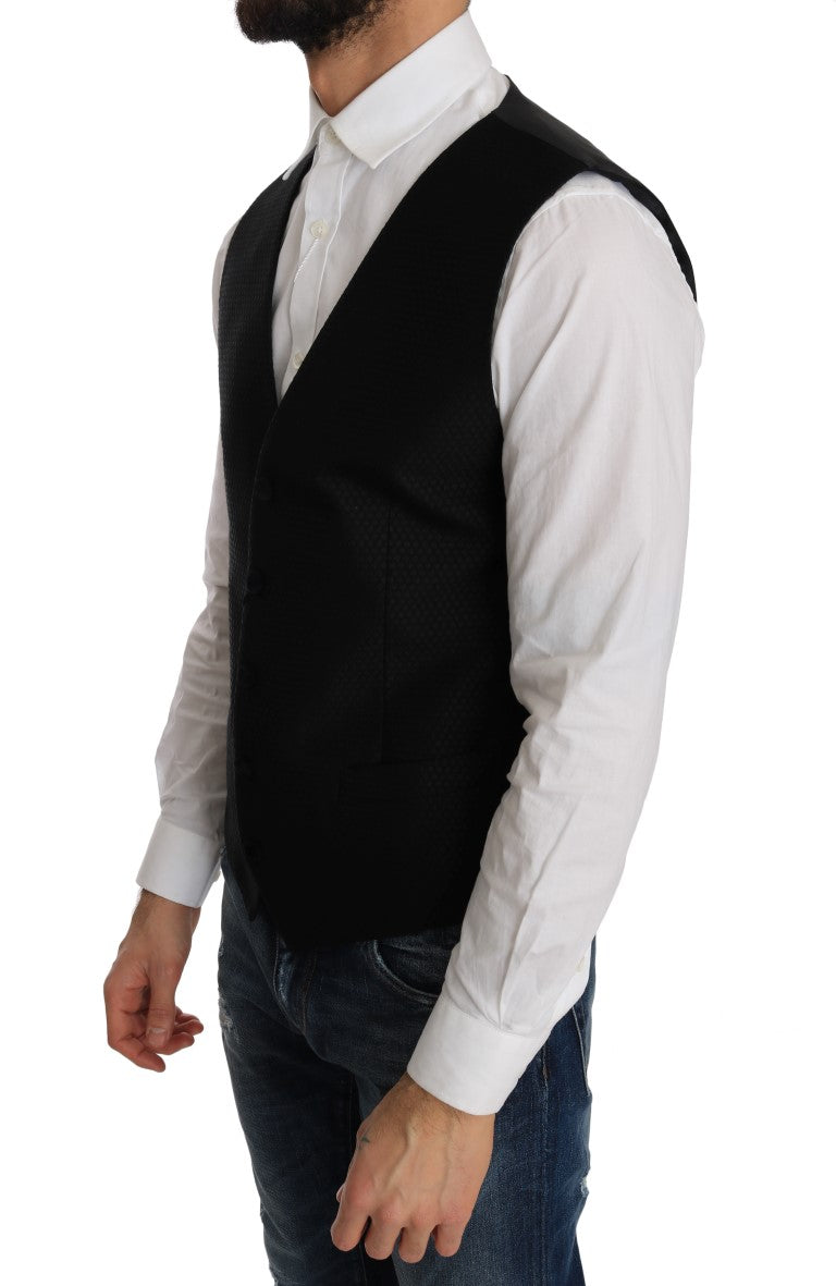Dolce & Gabbana Black Polka Dot Pattern Vest | Regal Royce