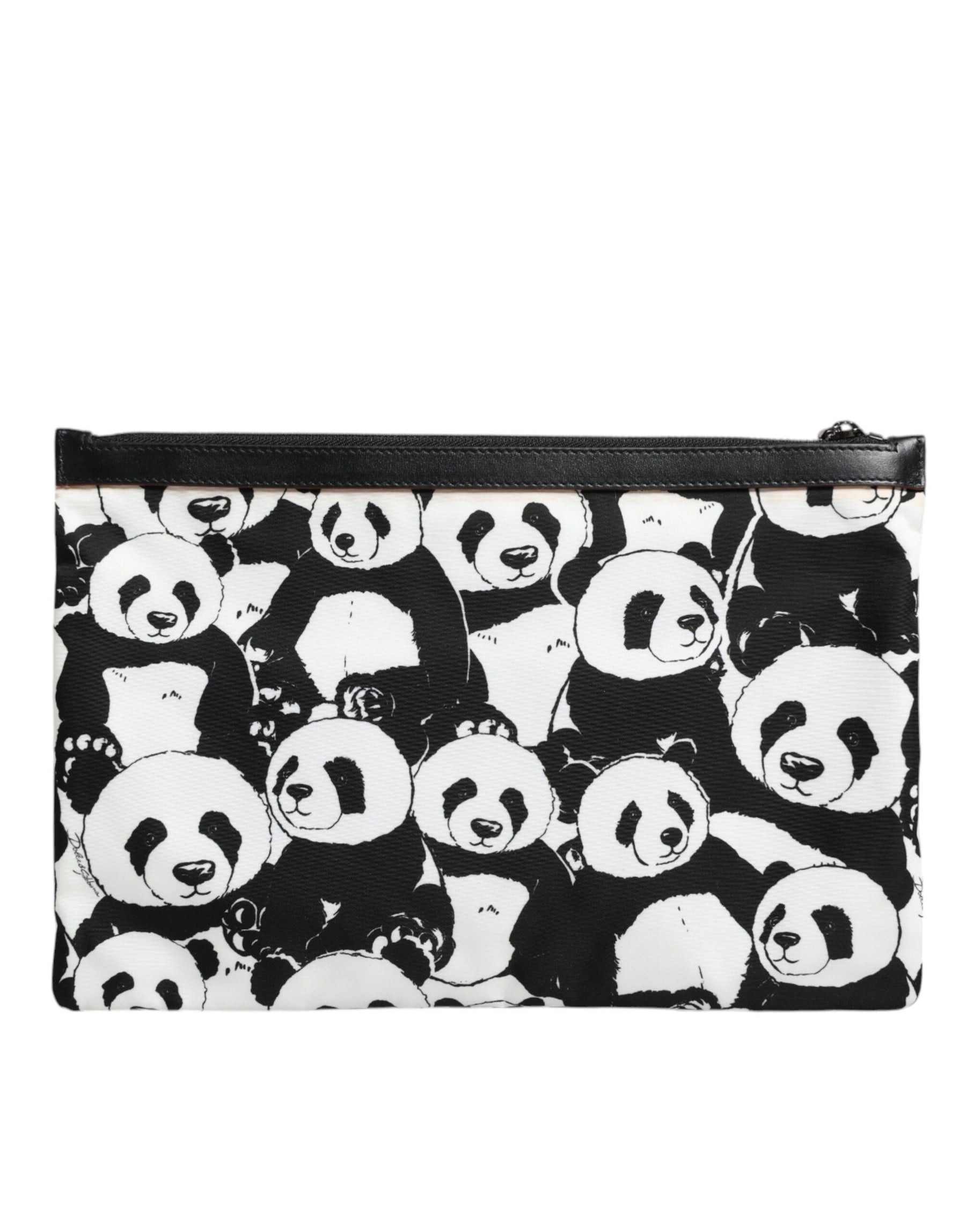Dolce & Gabbana Black White Panda Pattern Clutch Pouch Bag | Regal Royce