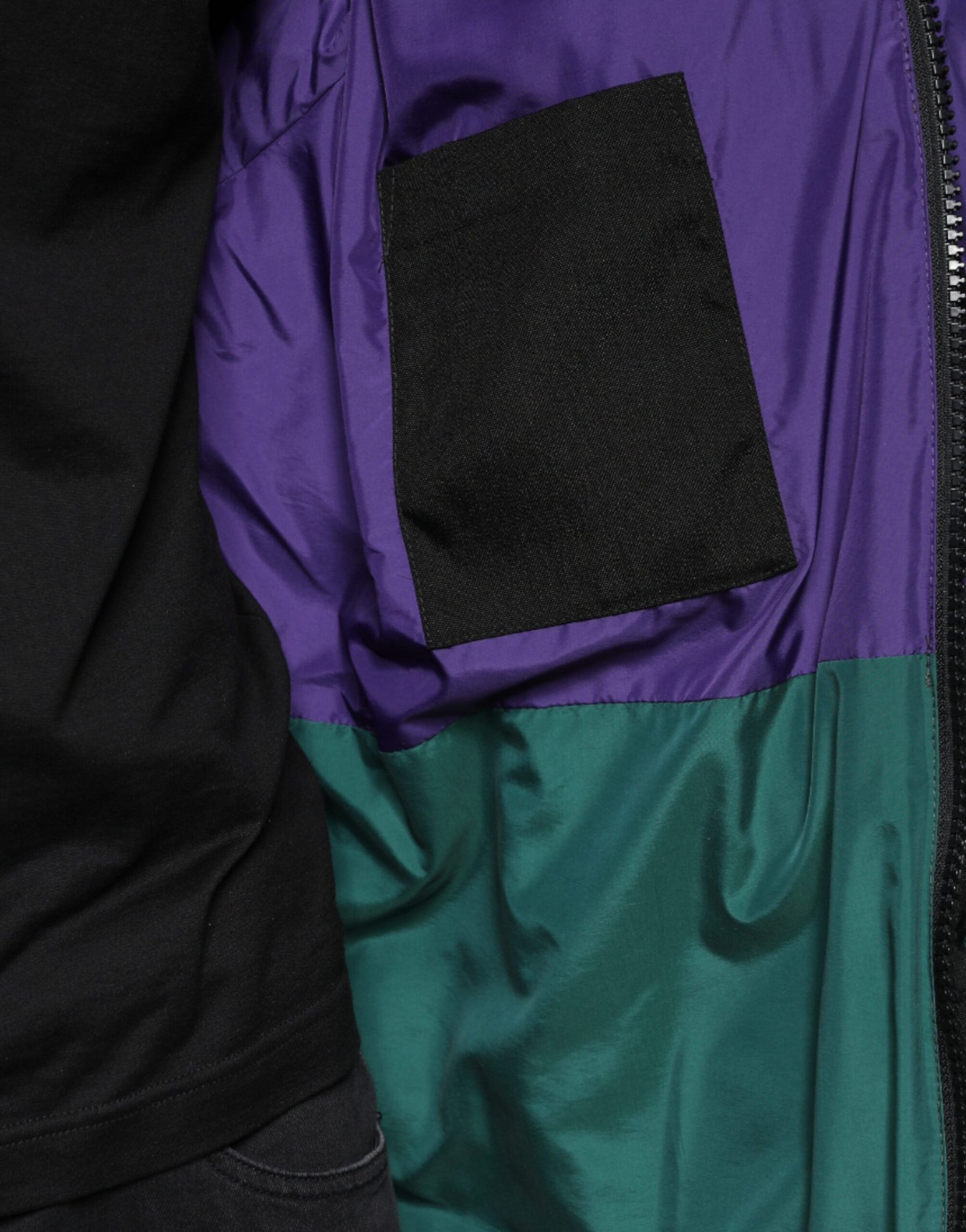 Dolce & Gabbana Black Nylon Puffer Men Full Zip Jacket | Regal Royce