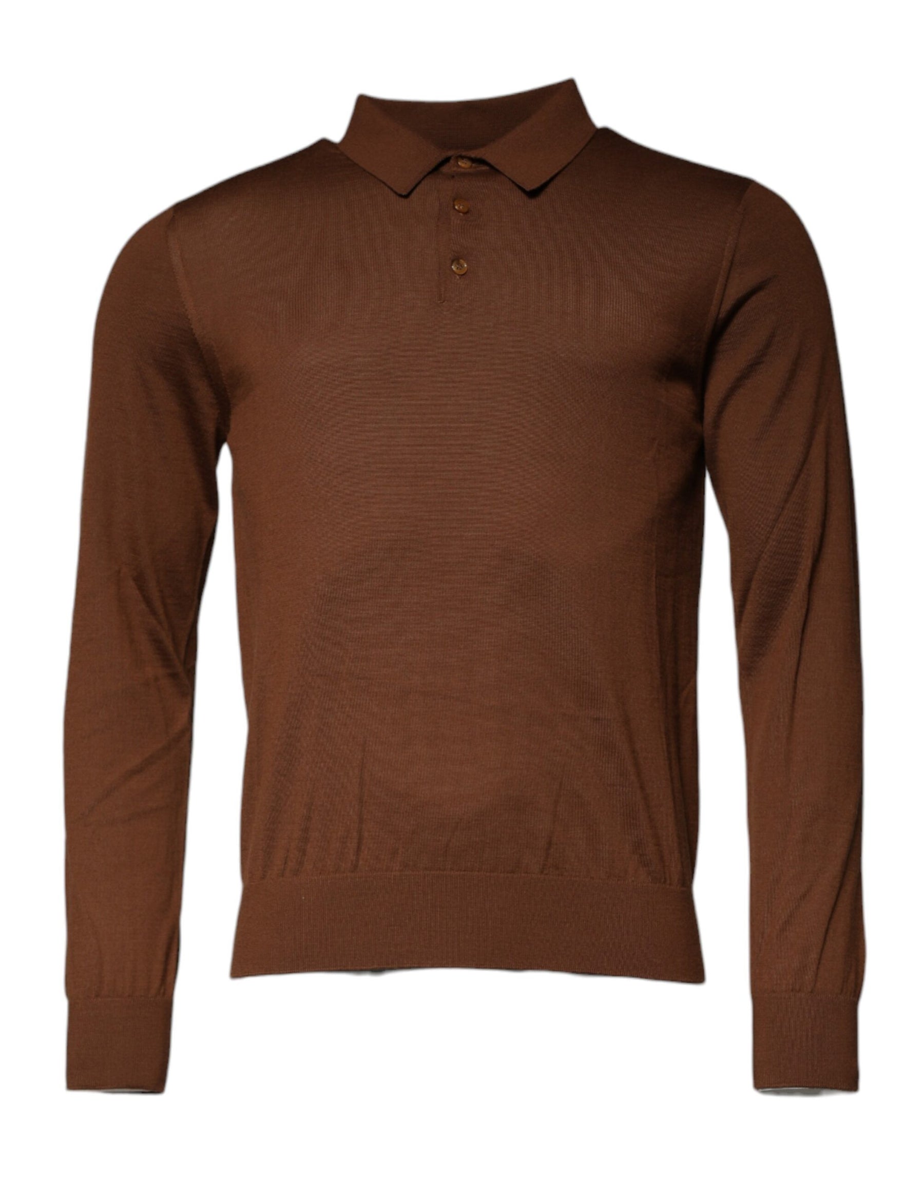 Dolce & Gabbana Brown Cashmere Buttoned Men Pullover Sweater | Regal Royce