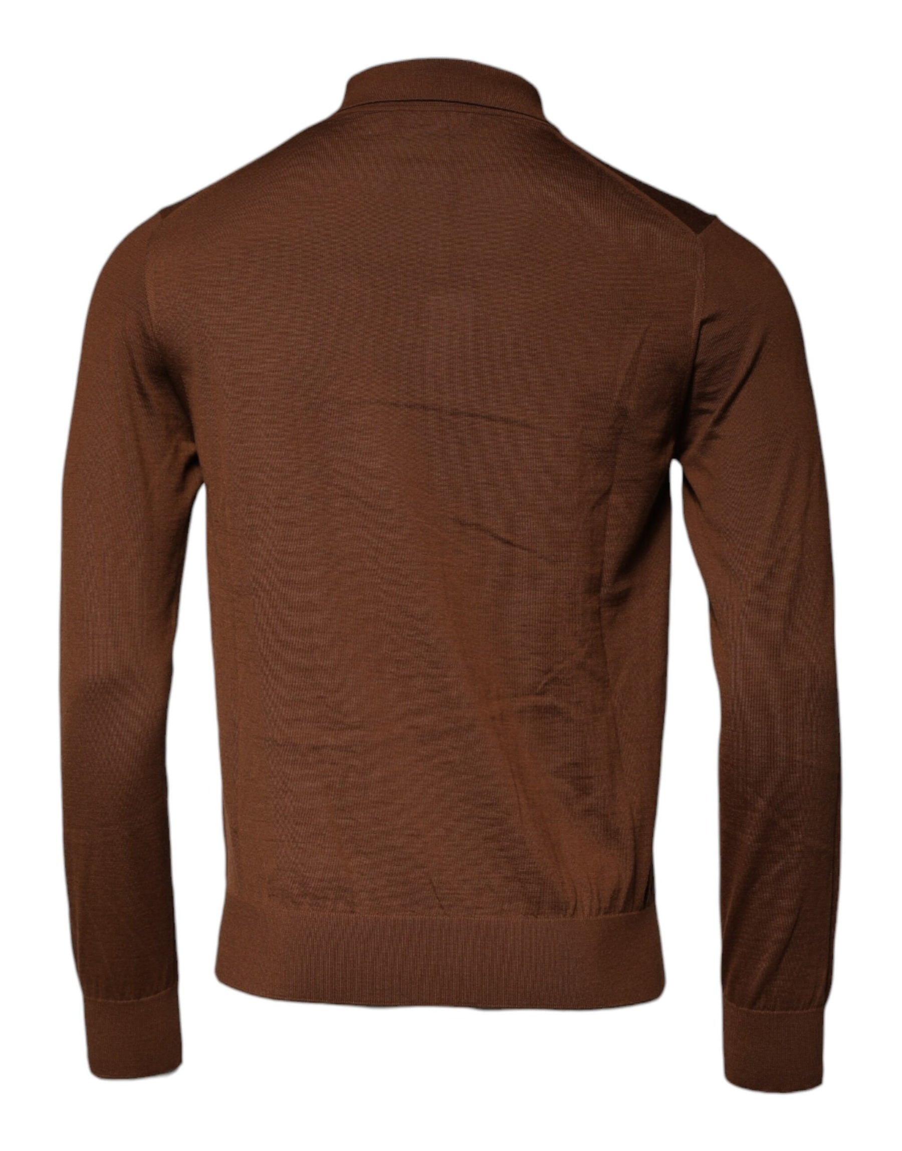 Dolce & Gabbana Brown Cashmere Buttoned Men Pullover Sweater | Regal Royce