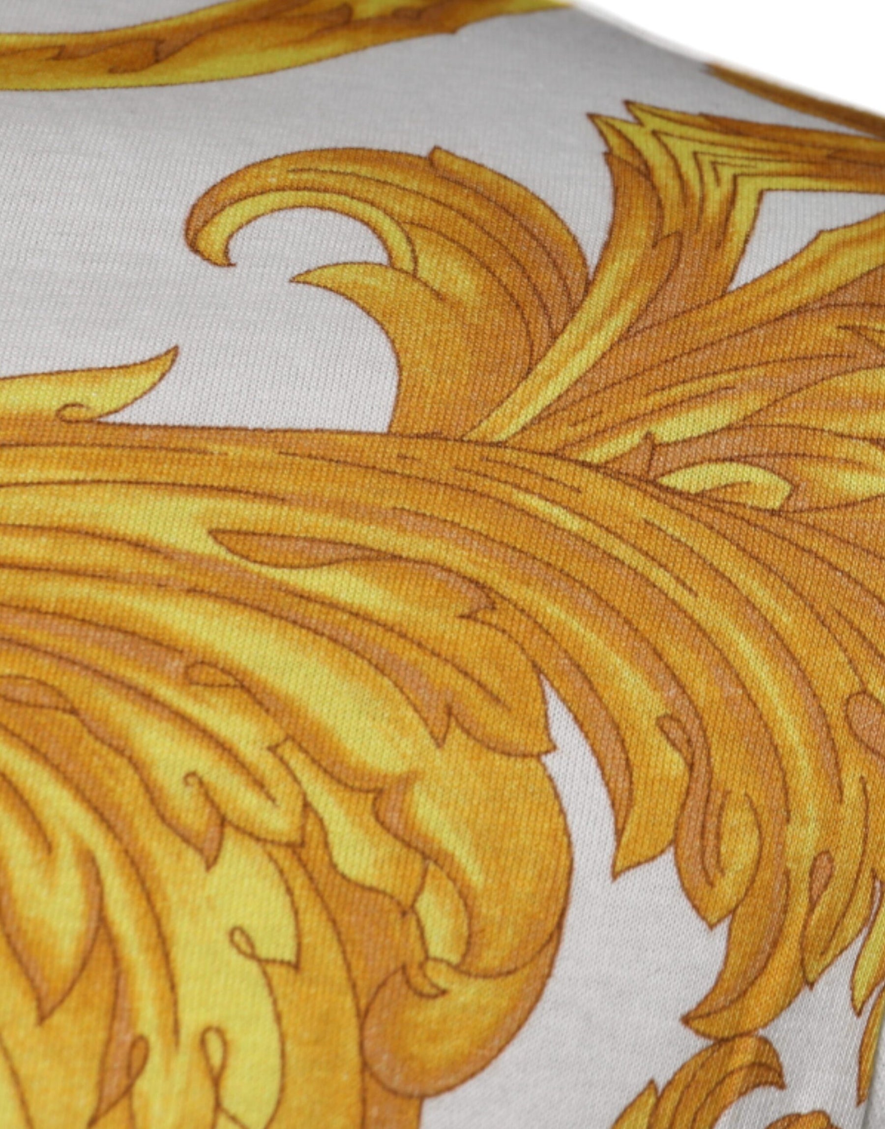 Versace White Medusa Print Cotton Crew Neck T-shirt | Regal Royce