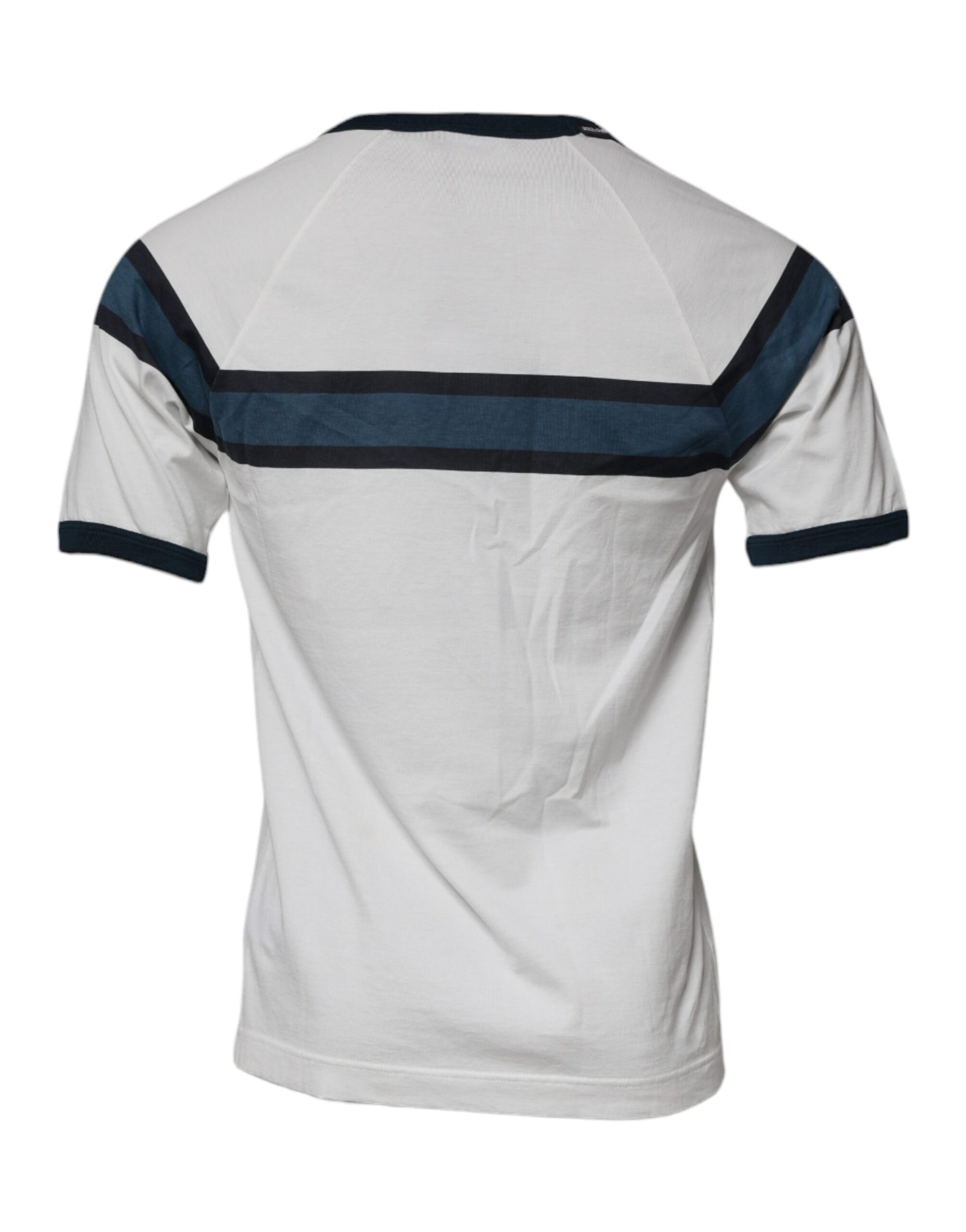 Dolce & Gabbana White DG Crown Cotton Crew Neck T-shirt | Regal Royce