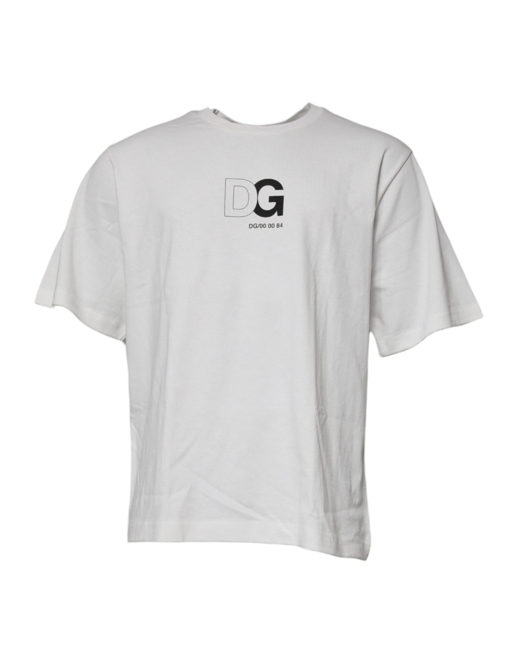 Dolce & Gabbana White DG Logo Crew Neck Short Sleeves T-shirt | Regal Royce