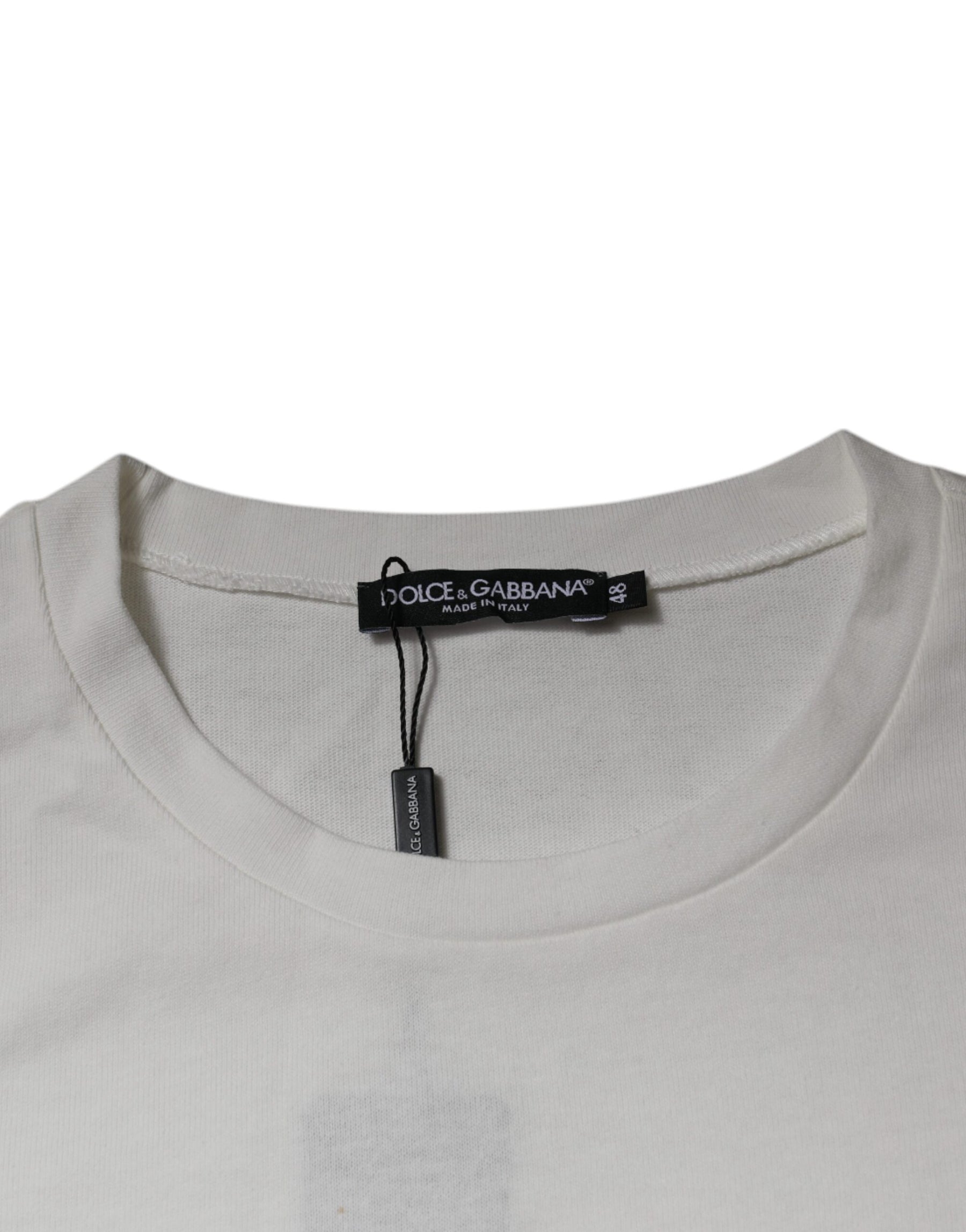 Dolce & Gabbana White DG Logo Crew Neck Short Sleeves T-shirt | Regal Royce