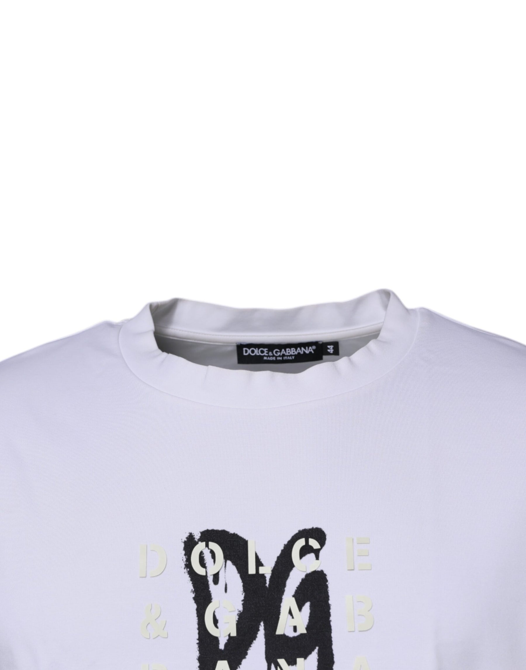 Dolce & Gabbana White DG Logo Crew Neck Short Sleeve T-shirt | Regal Royce