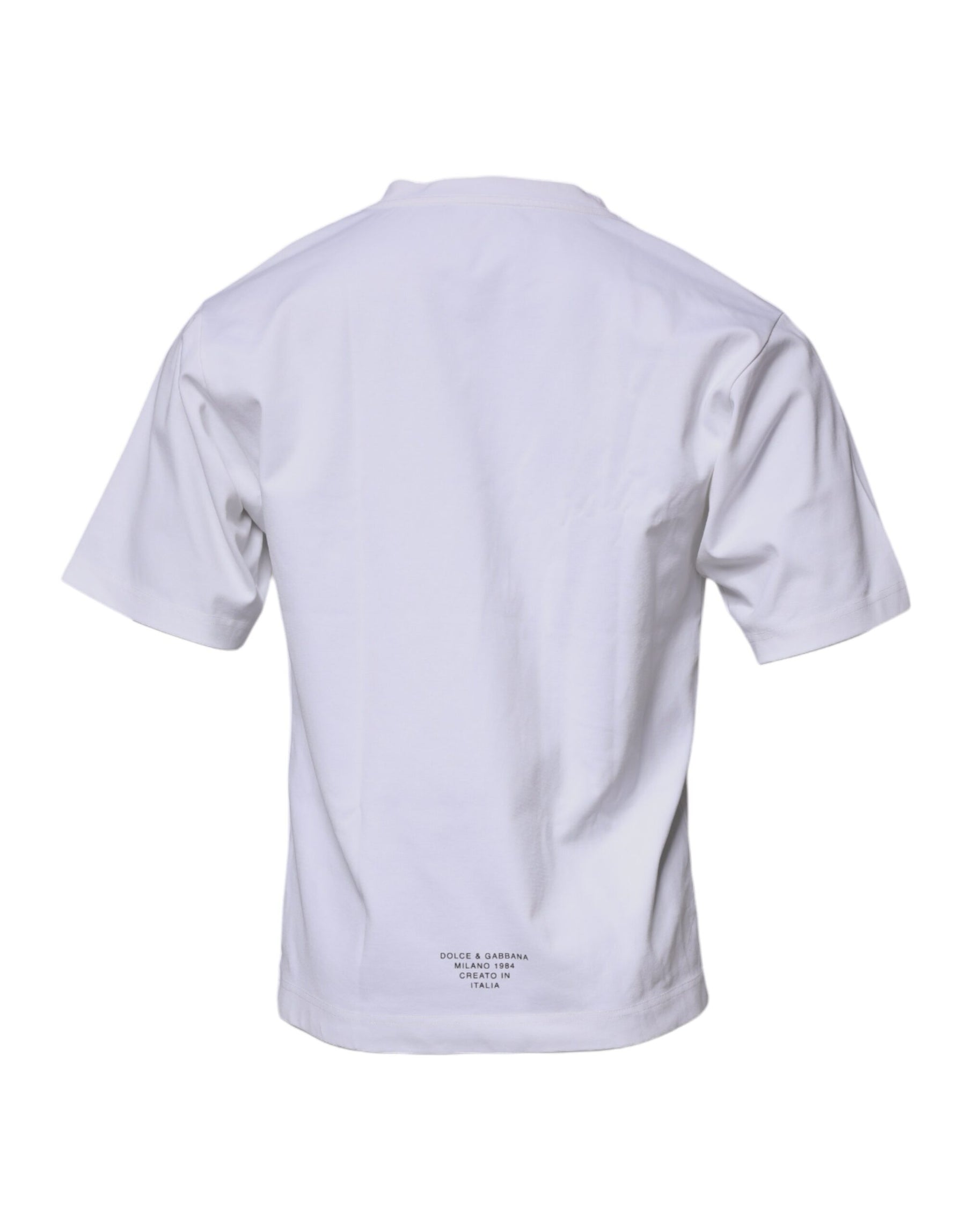 Dolce & Gabbana White DG Logo Crew Neck Short Sleeve T-shirt | Regal Royce
