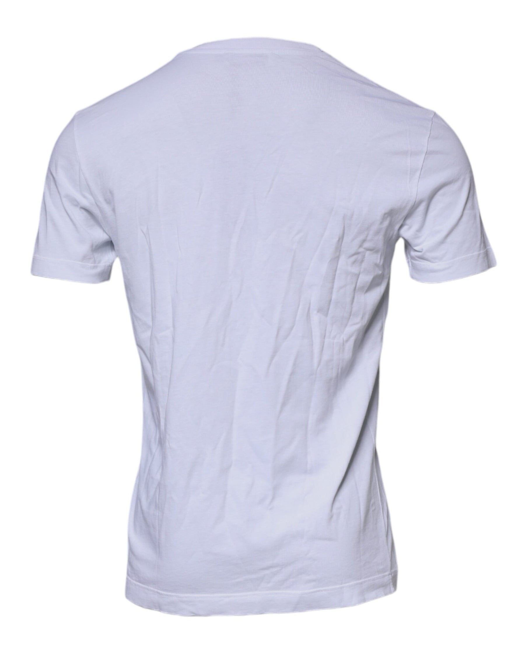 Dolce & Gabbana White DG Logo Cotton Crew Neck T-shirt | Regal Royce