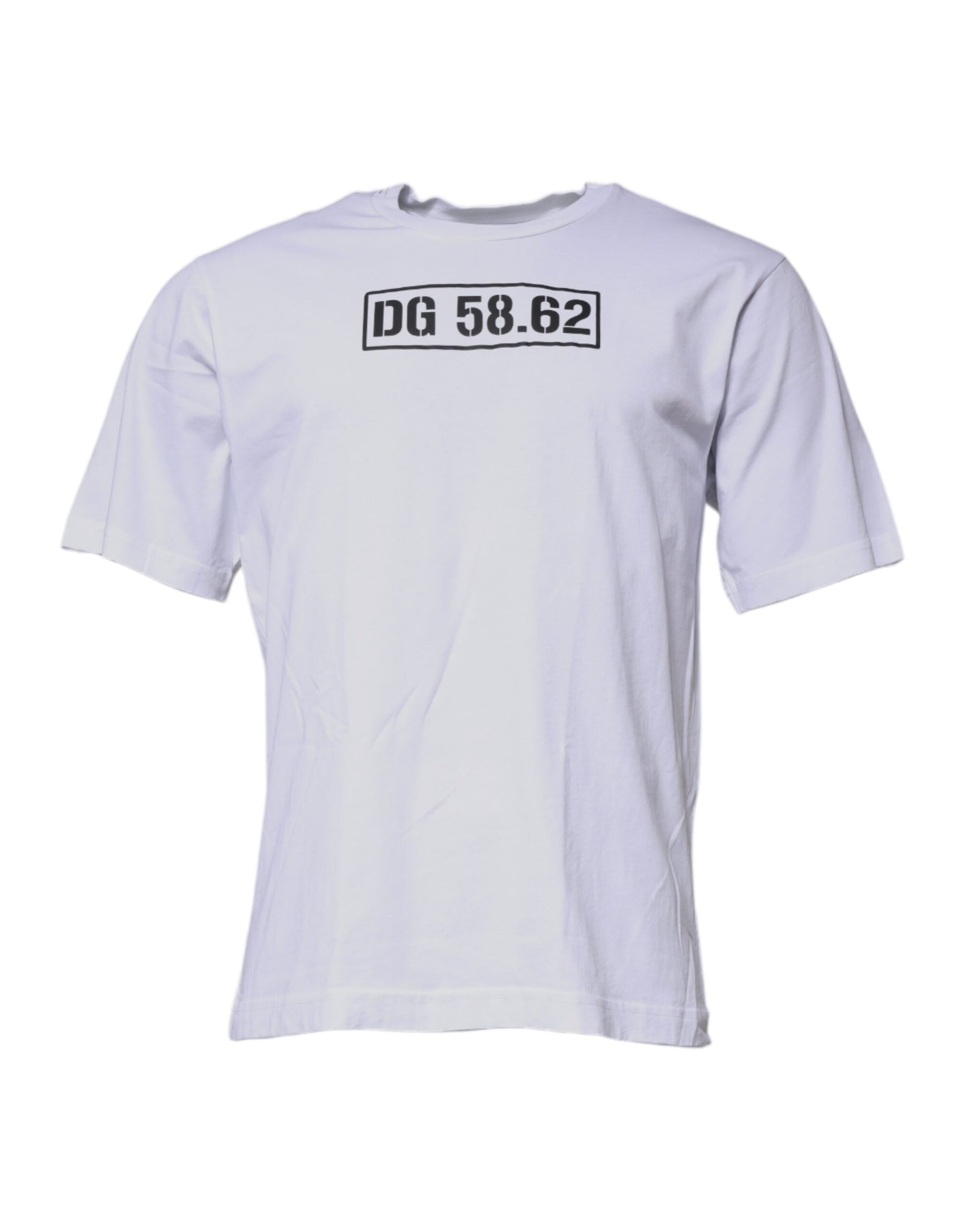 Dolce & Gabbana White DG Logo Cotton Crew Neck T-shirt | Regal Royce