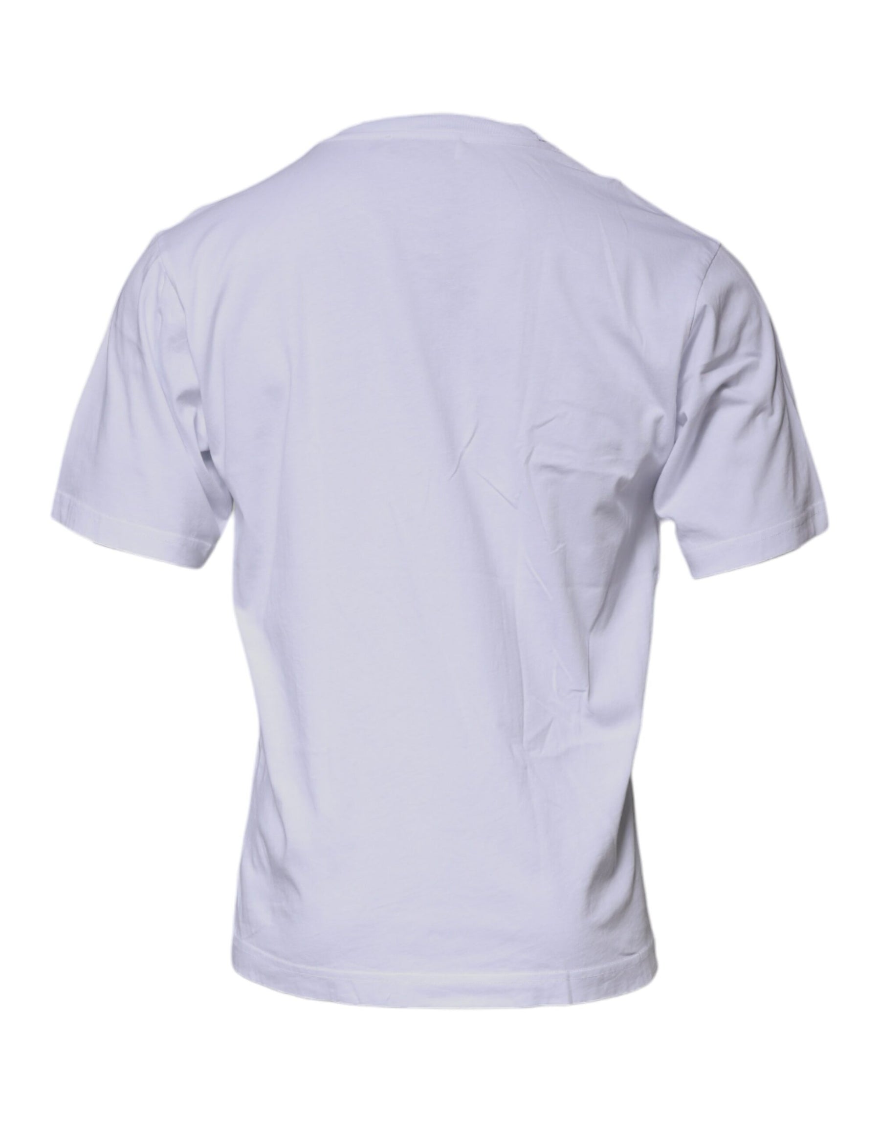 Dolce & Gabbana White DG Logo Cotton Crew Neck T-shirt | Regal Royce
