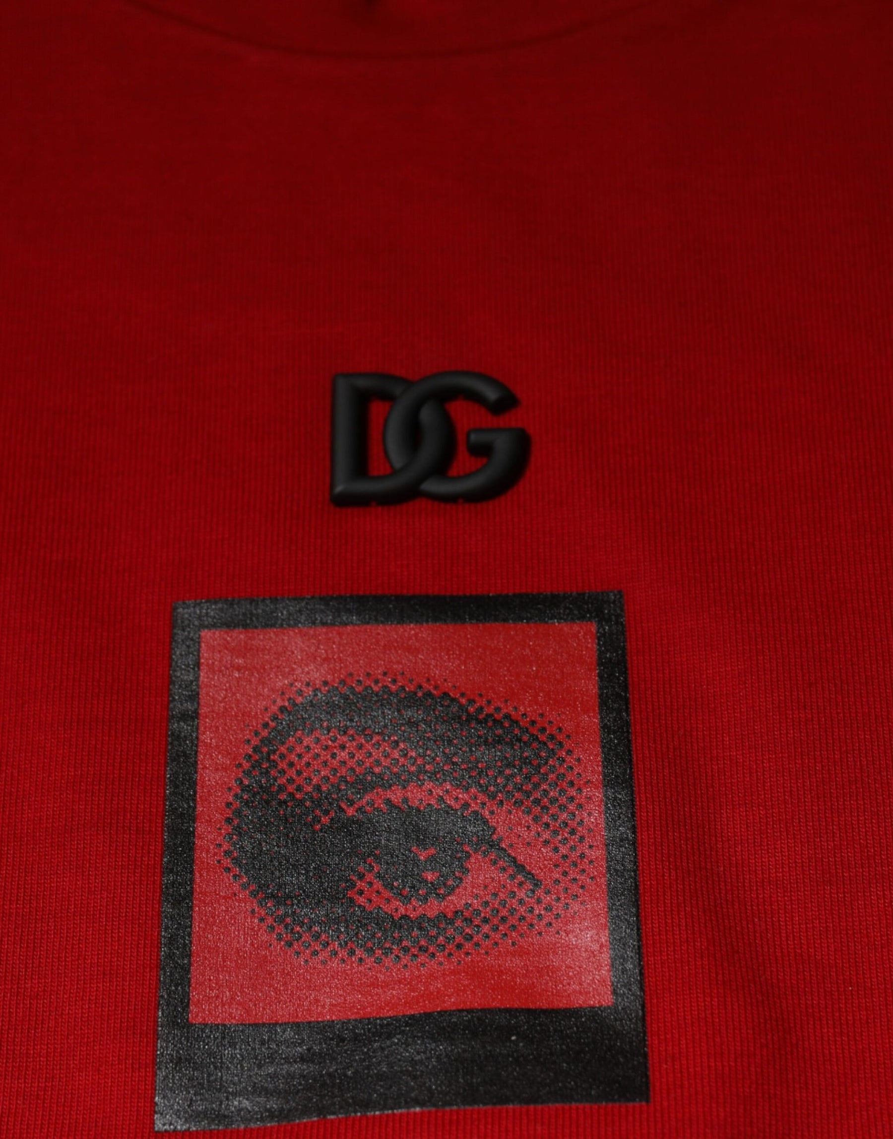 Dolce & Gabbana Red DG Eye Cotton Crew Neck T-shirt | Regal Royce