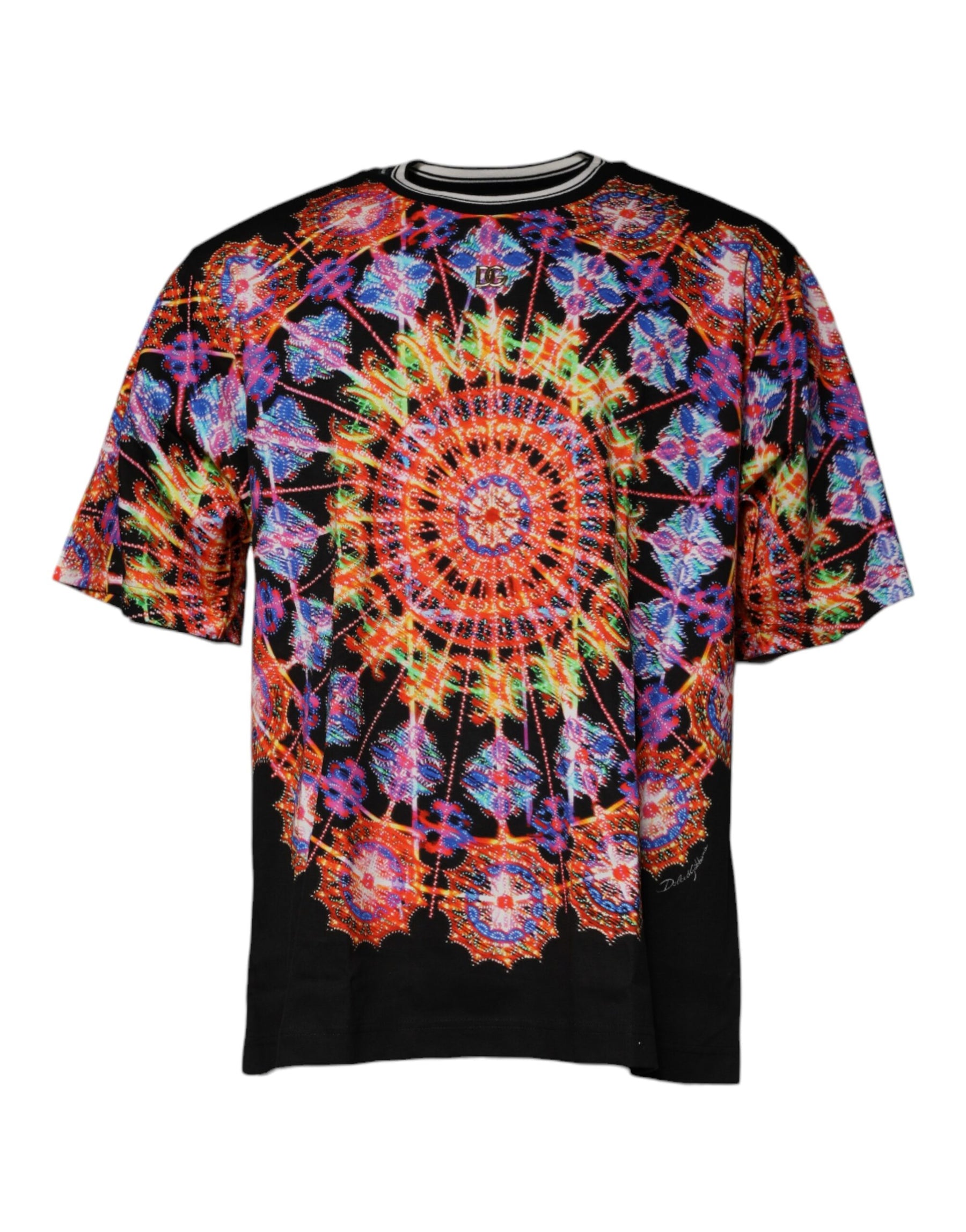 Dolce & Gabbana Multicolor Kaleidoscope Men Short Sleeves T-shirt | Regal Royce