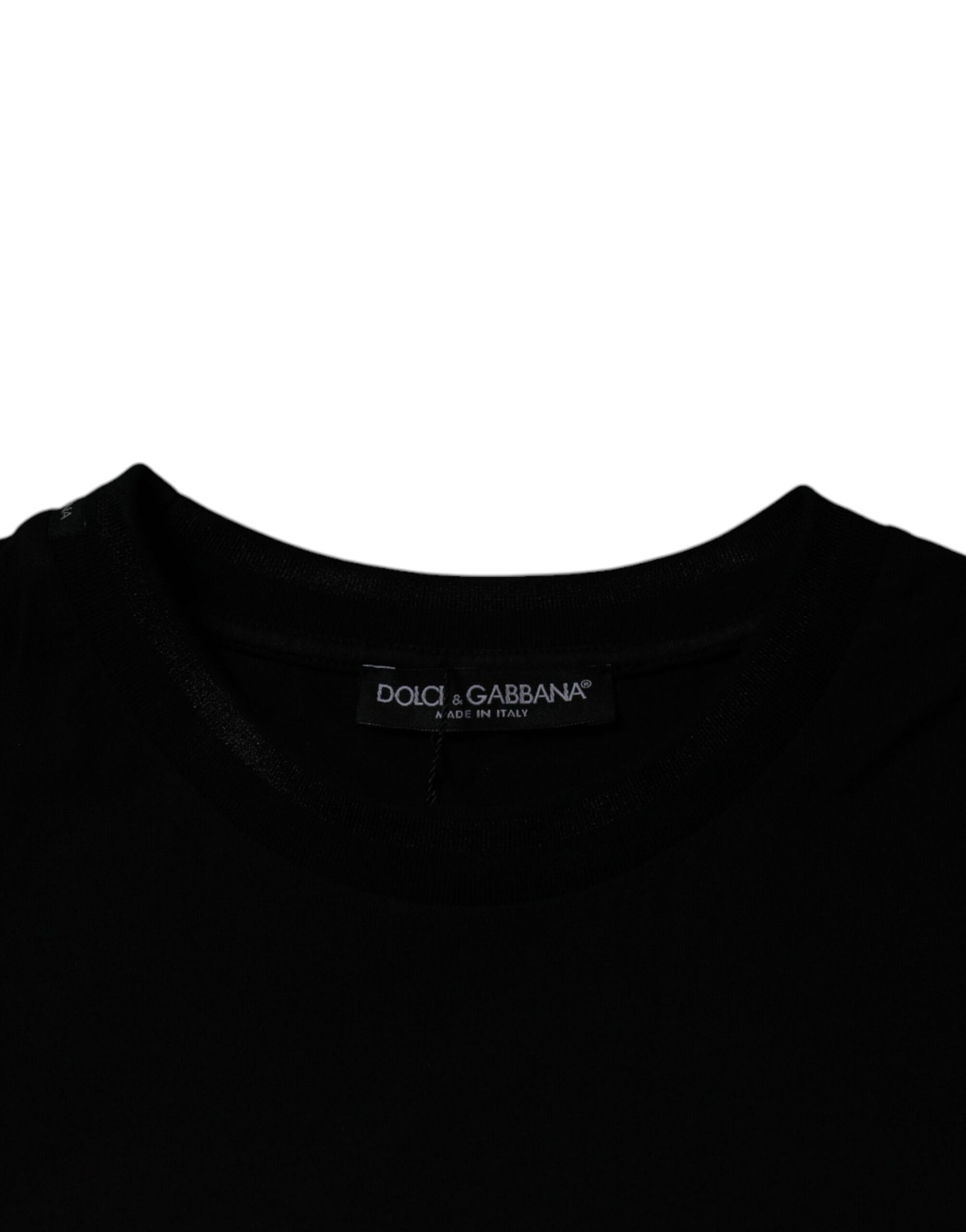 Dolce & Gabbana Black Crew Neck Short Sleeve T-shirt | Regal Royce