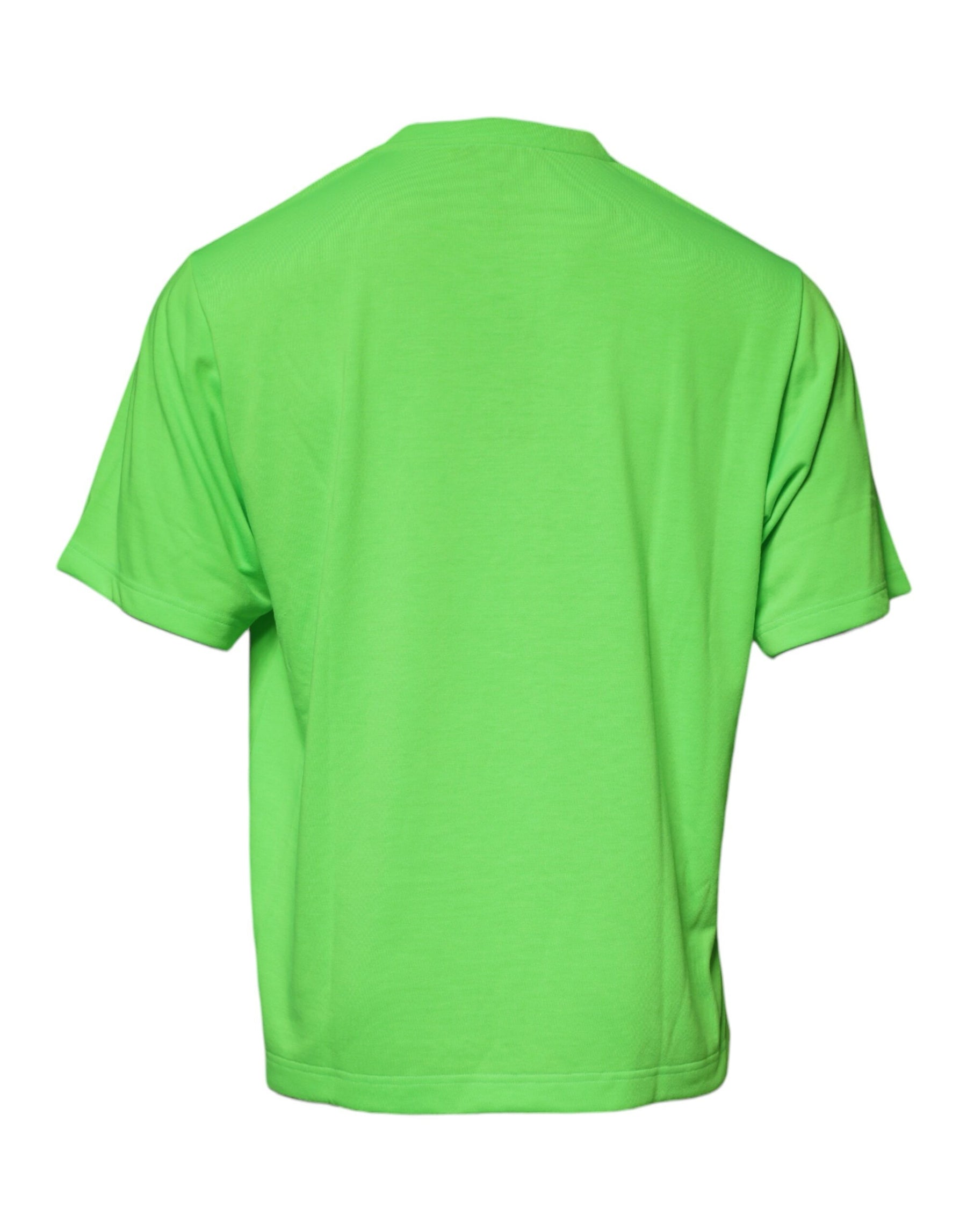 Dolce & Gabbana Green DG Logo Cotton Crew Neck T-shirt | Regal Royce