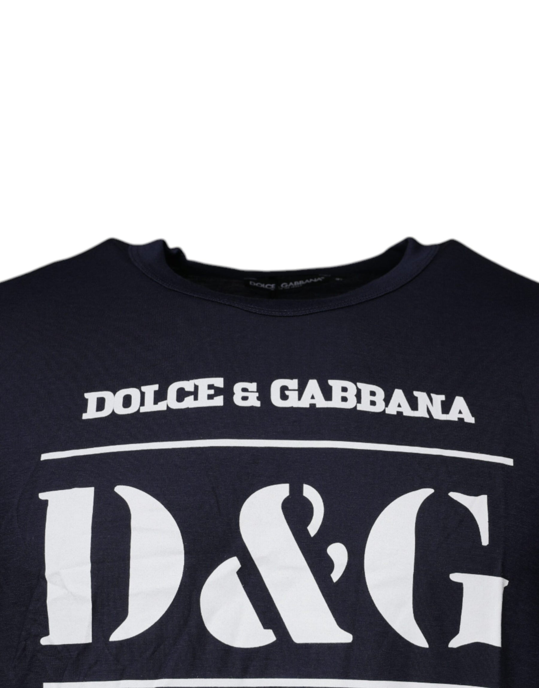 Dolce & Gabbana Blue D&G King Of Love Cotton Crew Neck T-shirt | Regal Royce