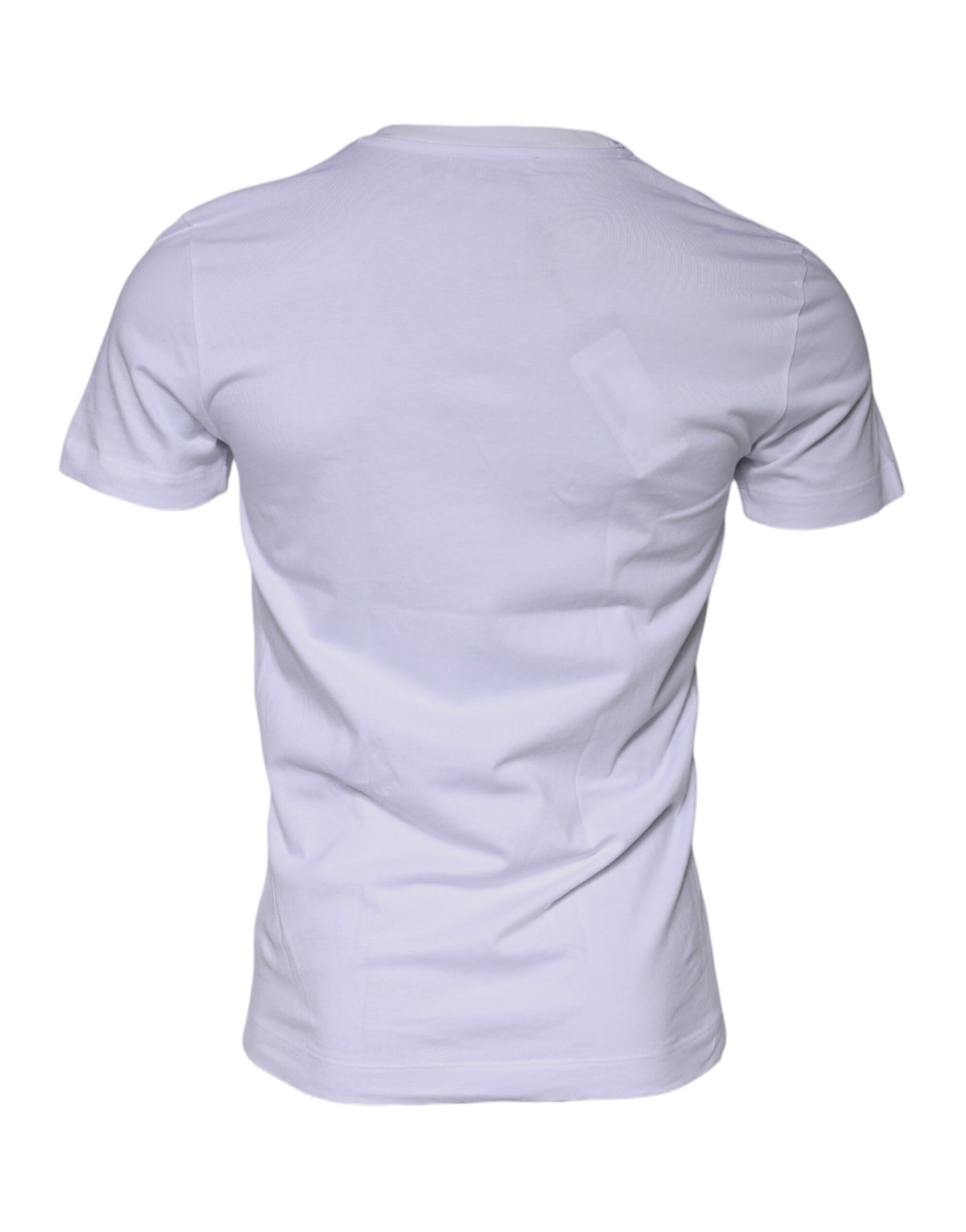 Dolce & Gabbana White DG Logo Cotton Crew Neck T-shirt | Regal Royce