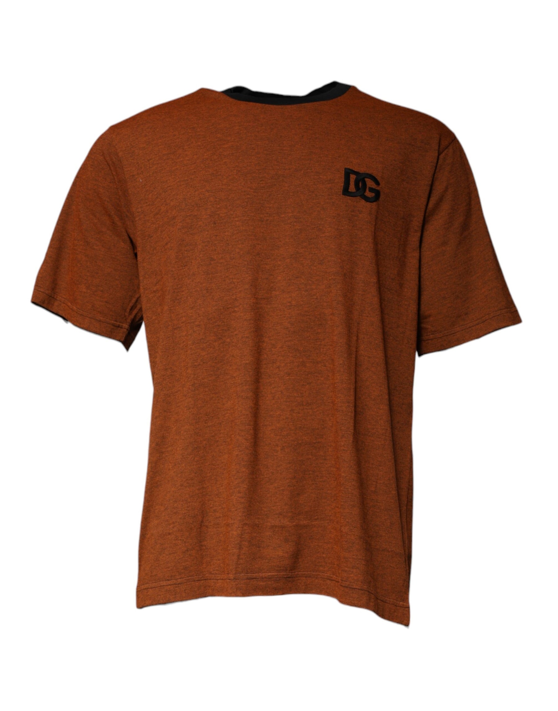 Dolce & Gabbana Brown DG Logo Cotton Crew Neck T-shirt | Regal Royce
