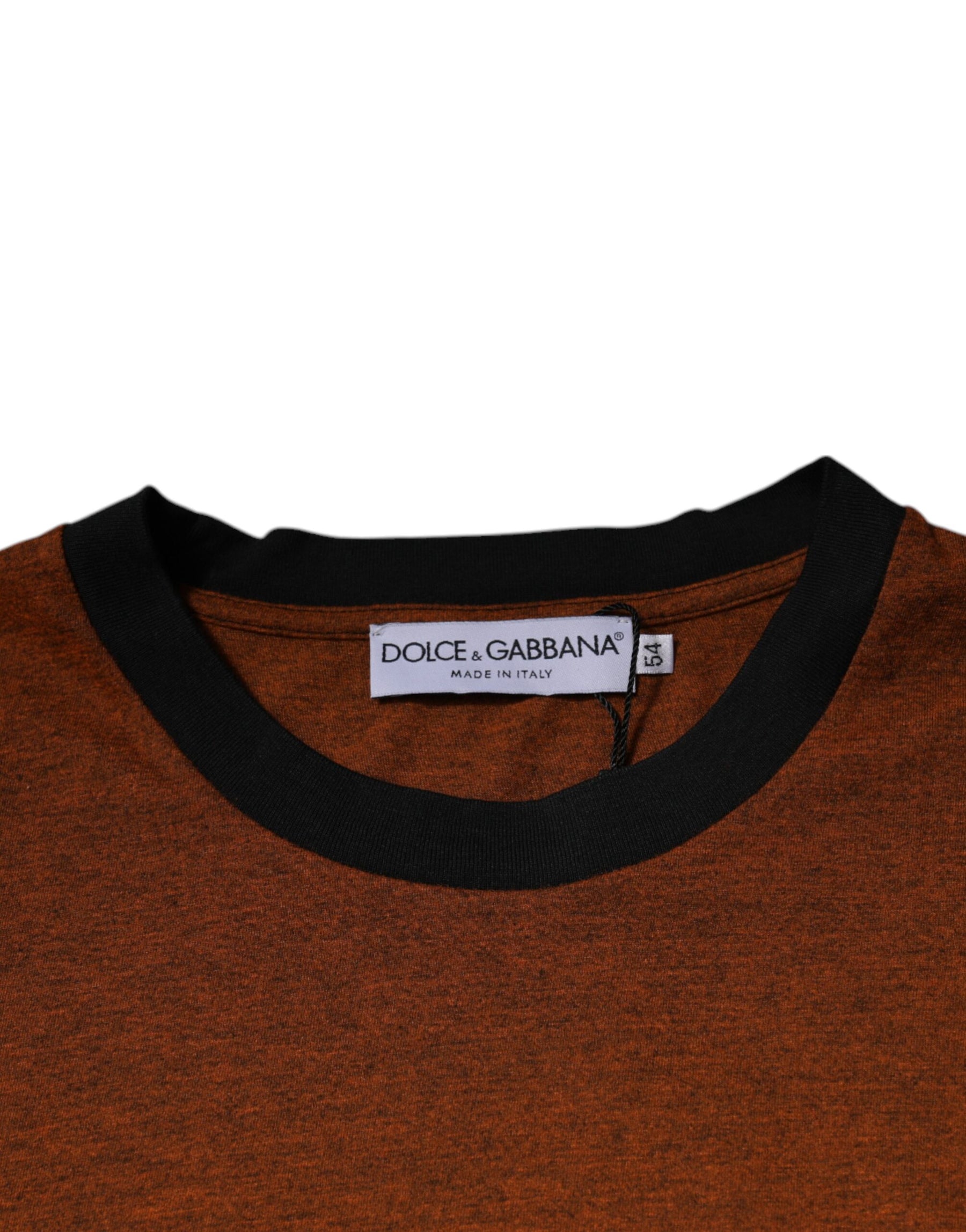 Dolce & Gabbana Brown DG Logo Cotton Crew Neck T-shirt | Regal Royce