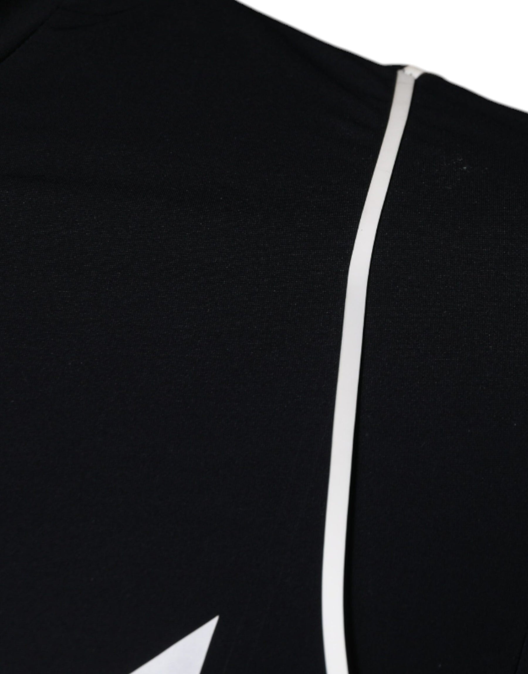 Dolce & Gabbana Black Graphic Print Nylon Crew Neck T-shirt | Regal Royce