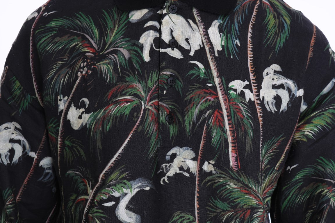 Dolce & Gabbana Black Volcano Sicily Short Sleeve T-Shirt | Regal Royce