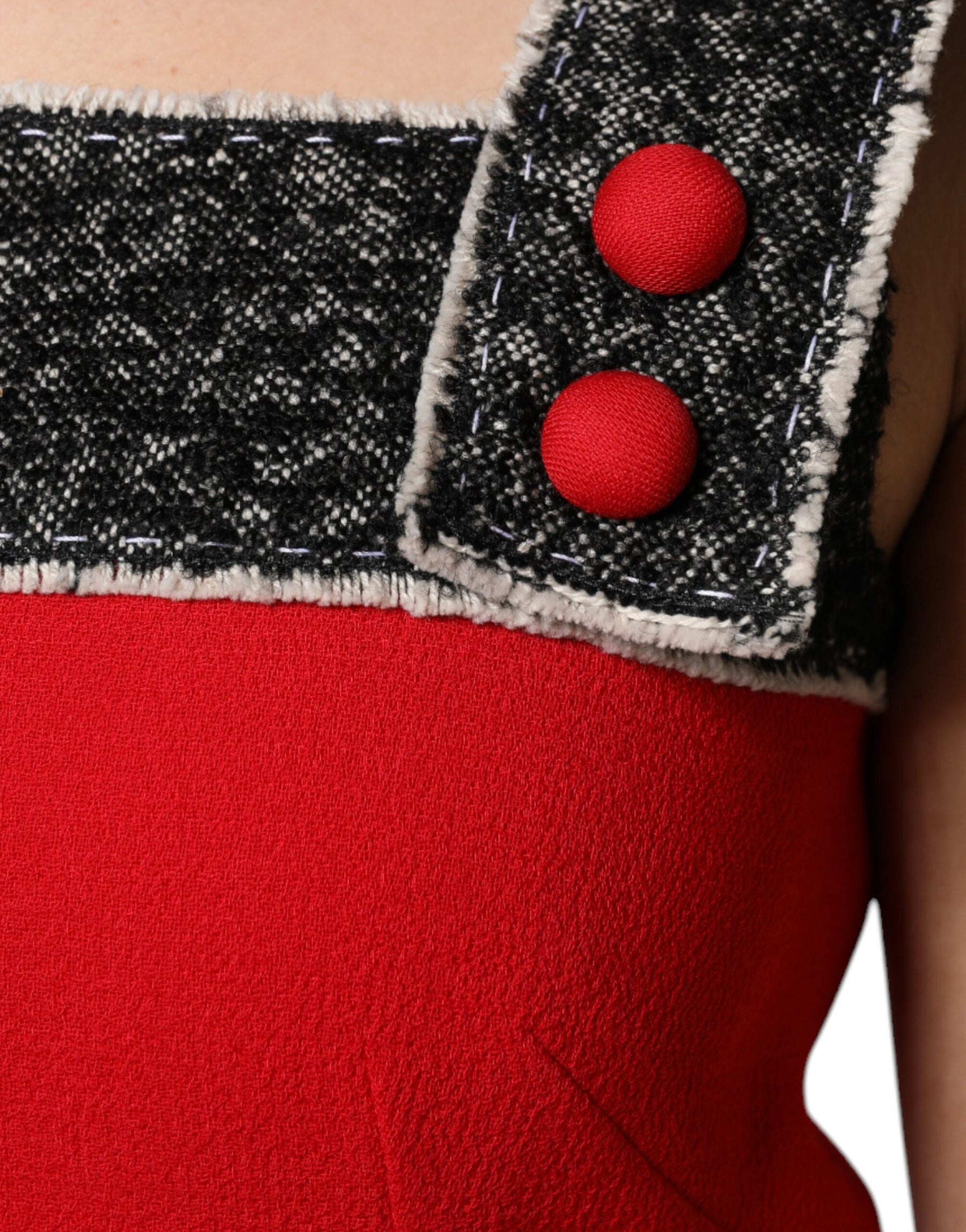 Dolce & Gabbana Red Wool Sleeveless A-line Flared Mini Dress | Regal Royce