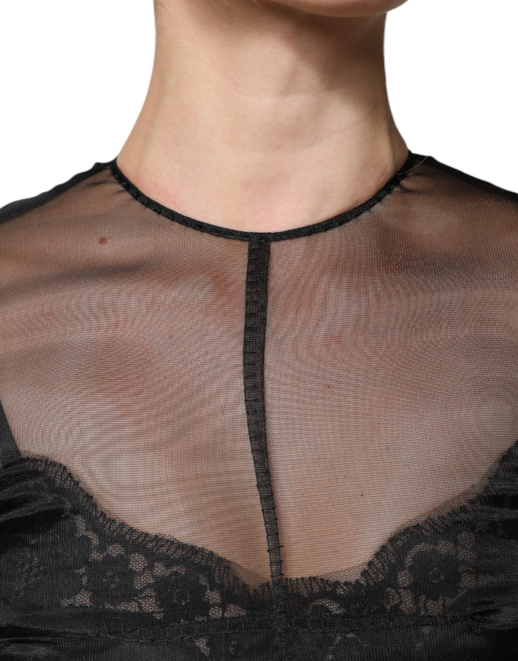 Dolce & Gabbana Black Tulle A-line Midi Cocktail Gown Dress | Regal Royce