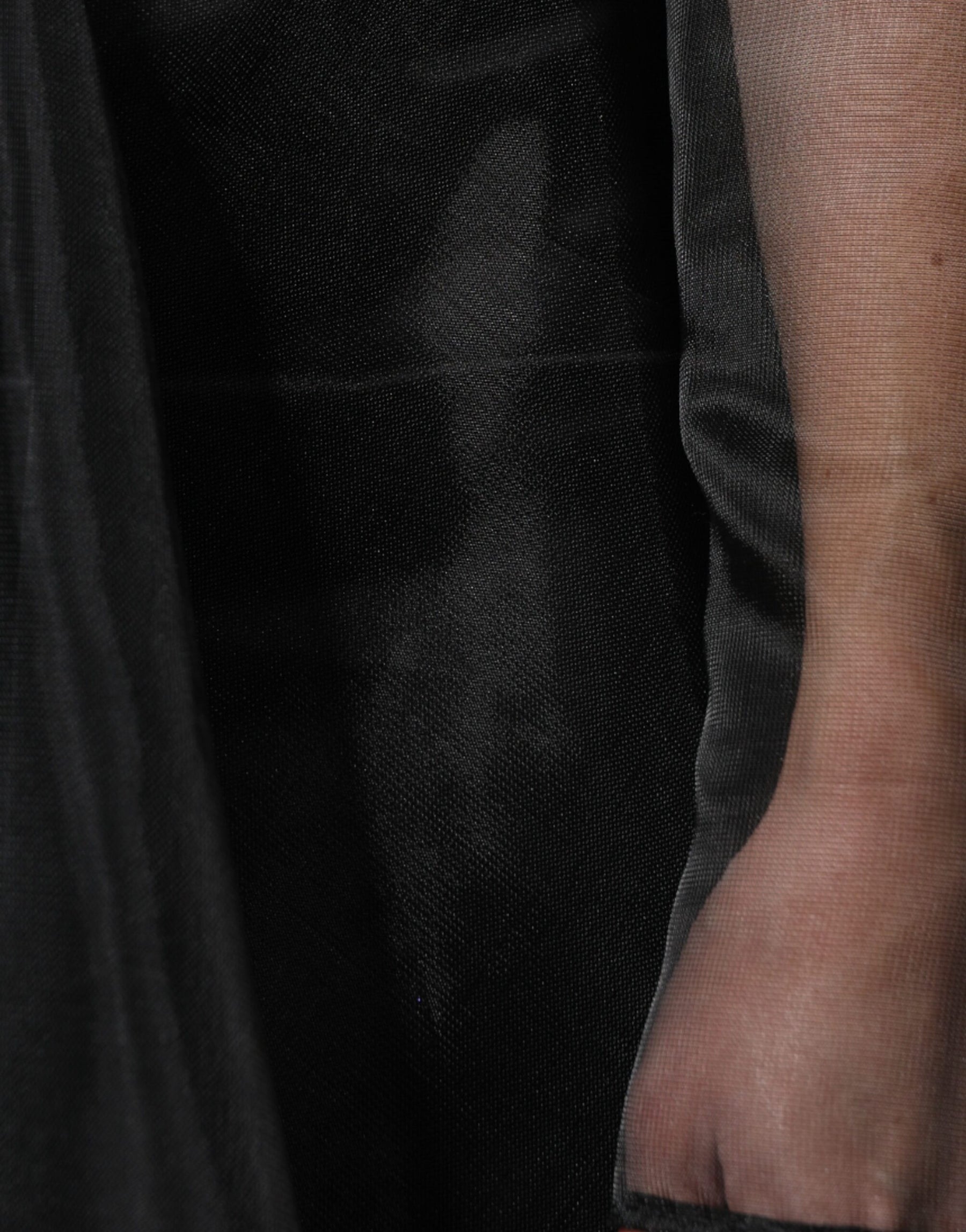 Dolce & Gabbana Black Tulle A-line Midi Cocktail Gown Dress | Regal Royce