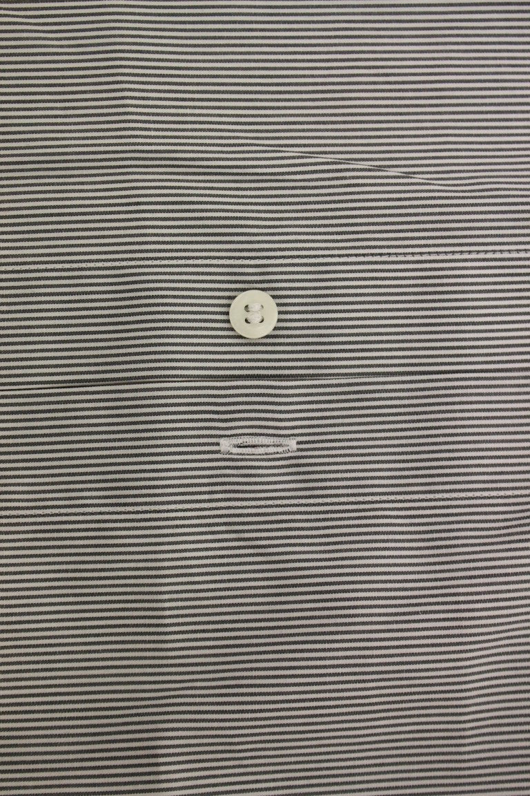 GF Ferre Gray Striped Cotton Casual Shirt | Regal Royce