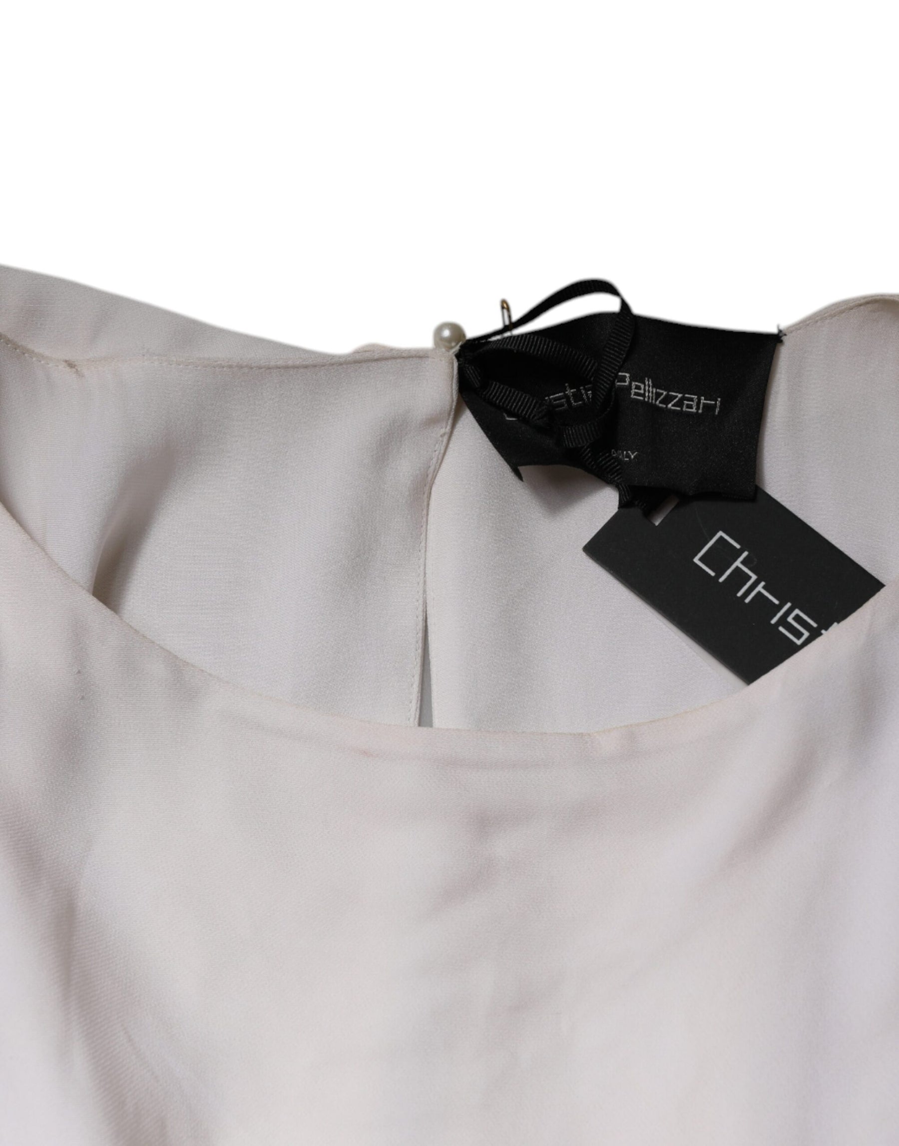 Christian Pellizzari Off White Embellished Long Maxi Dress | Regal Royce