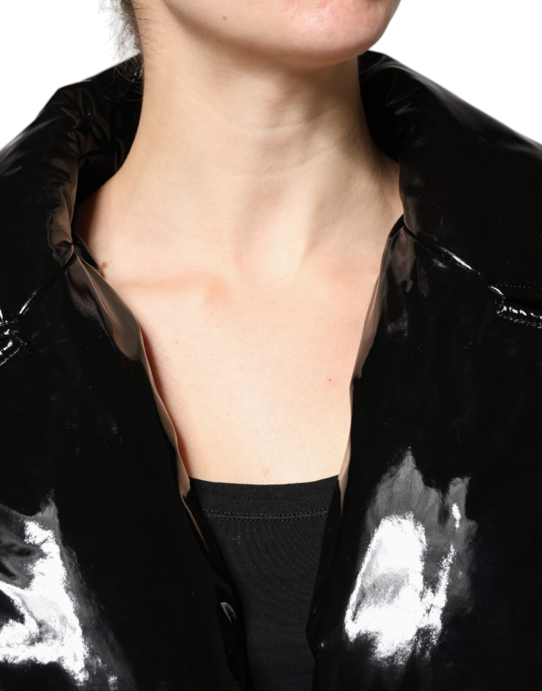 Dolce & Gabbana Black Polyester Button Down Blouson Jacket | Regal Royce