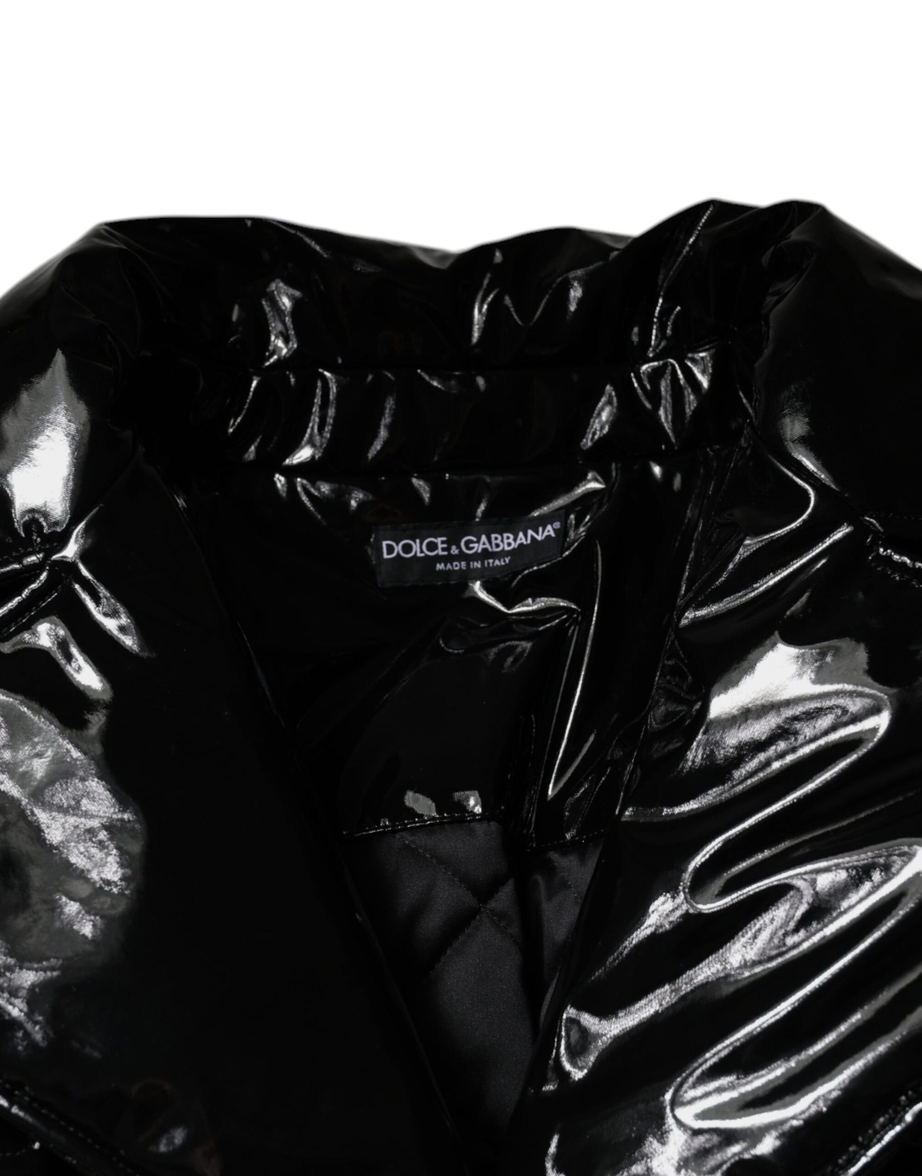 Dolce & Gabbana Black Polyester Button Down Blouson Jacket | Regal Royce