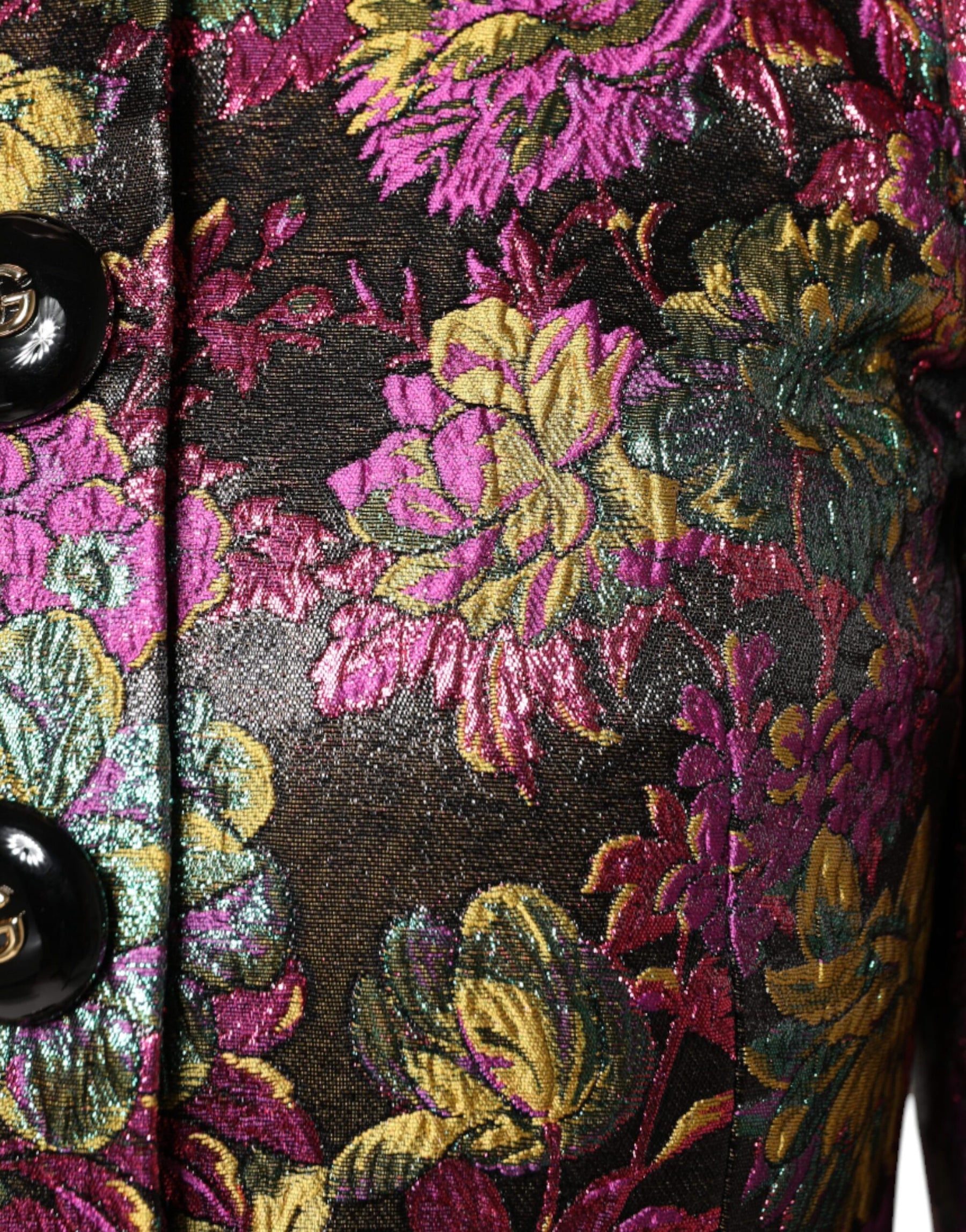 Dolce & Gabbana Multicolor Floral Jacquard Cropped Jacket | Regal Royce