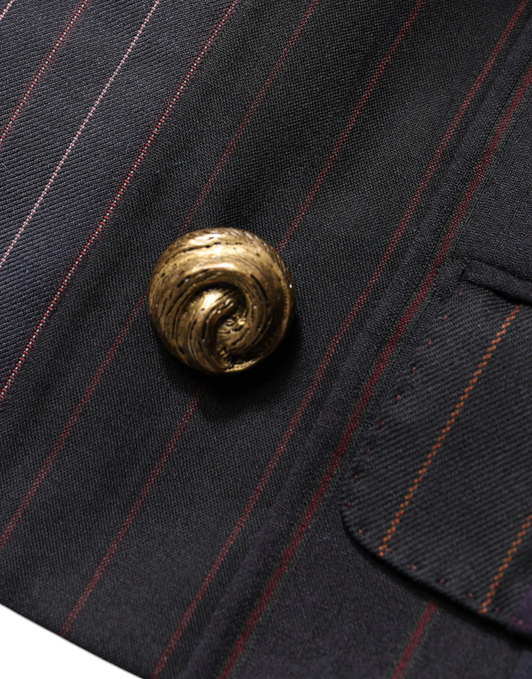 Dolce & Gabbana Multicolor Stripes Wool Cropped Blazer Coat Jacket | Regal Royce