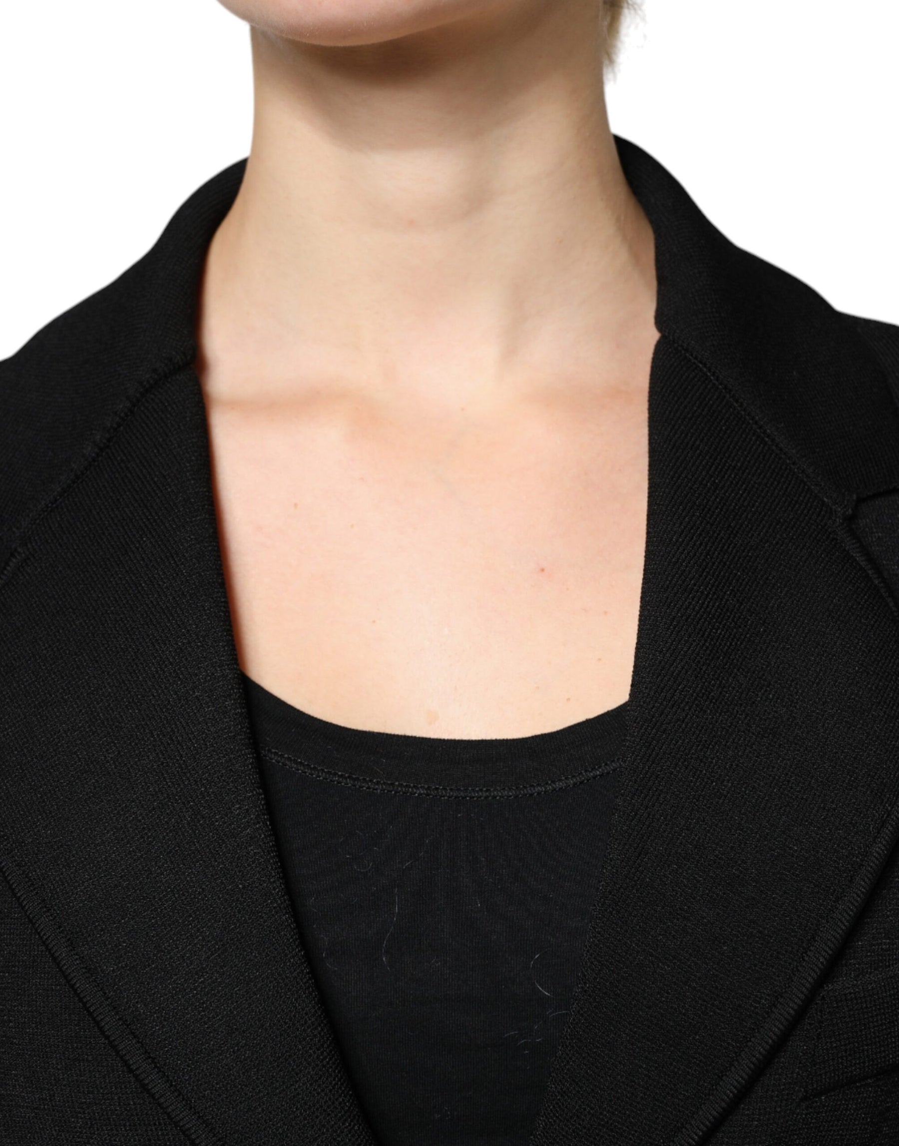 Dolce & Gabbana Black Viscose Single Breasted Blazer Jacket | Regal Royce