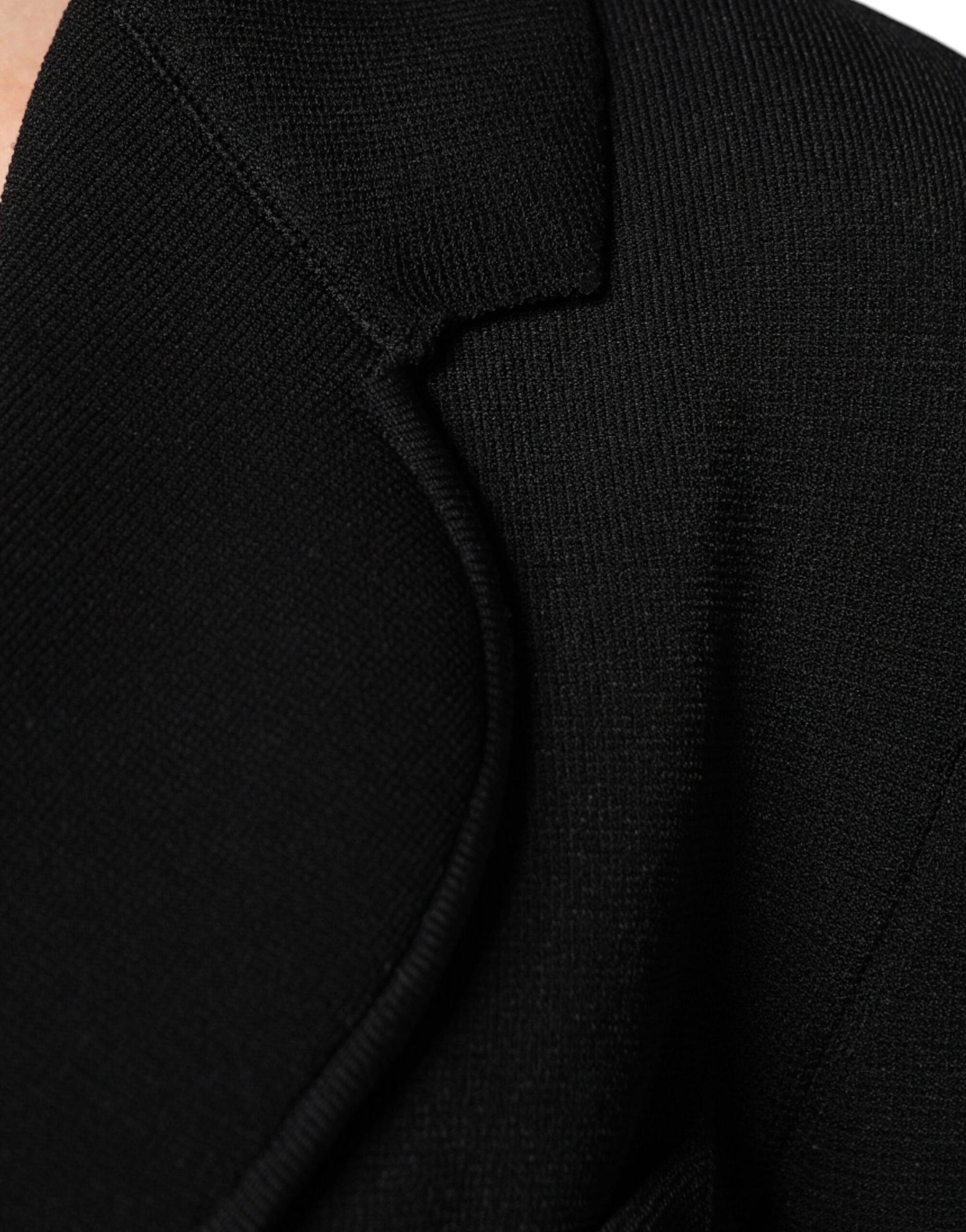 Dolce & Gabbana Black Viscose Single Breasted Blazer Jacket | Regal Royce
