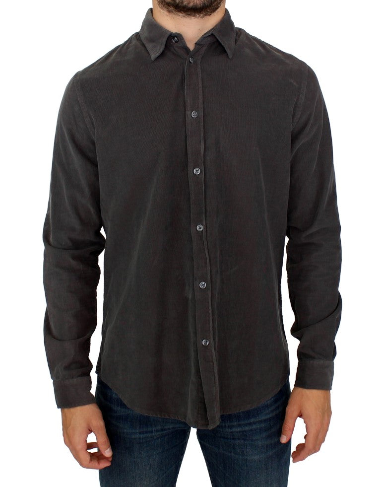 GF Ferre Green Button Front Cotton Casual Shirt | Regal Royce