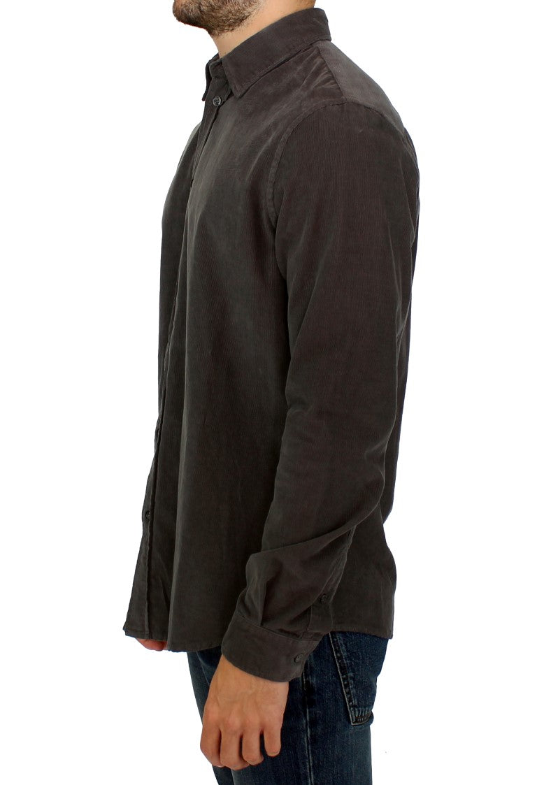 GF Ferre Green Button Front Cotton Casual Shirt | Regal Royce