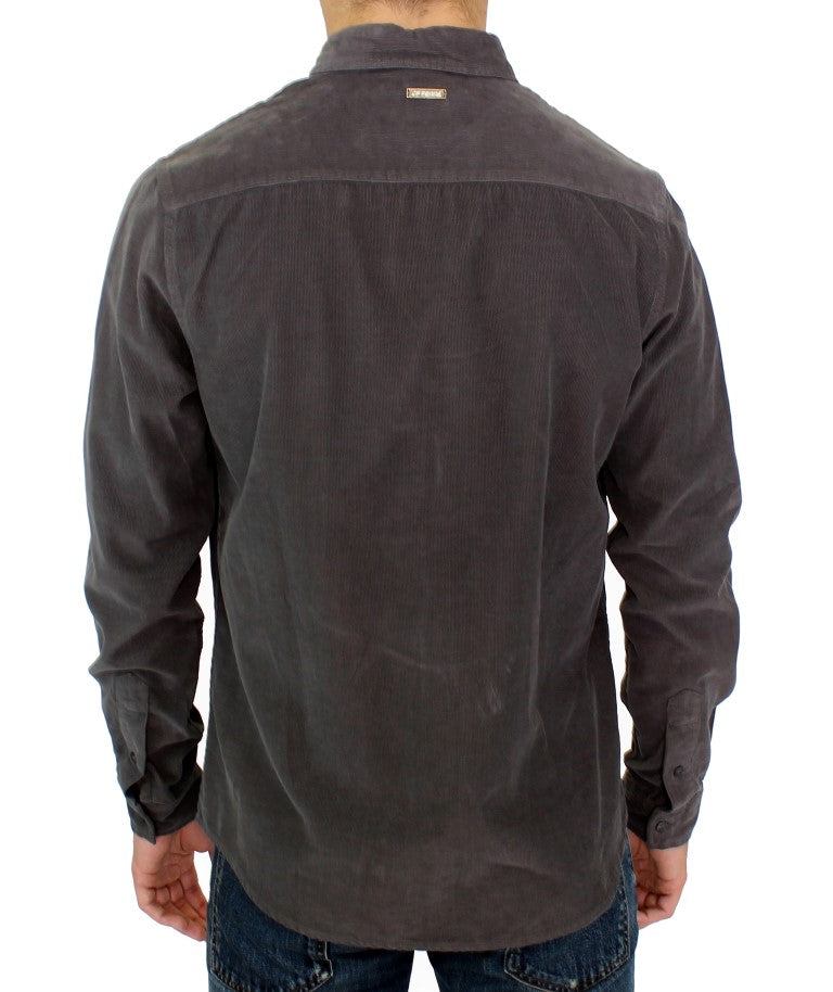 GF Ferre Green Button Front Cotton Casual Shirt | Regal Royce