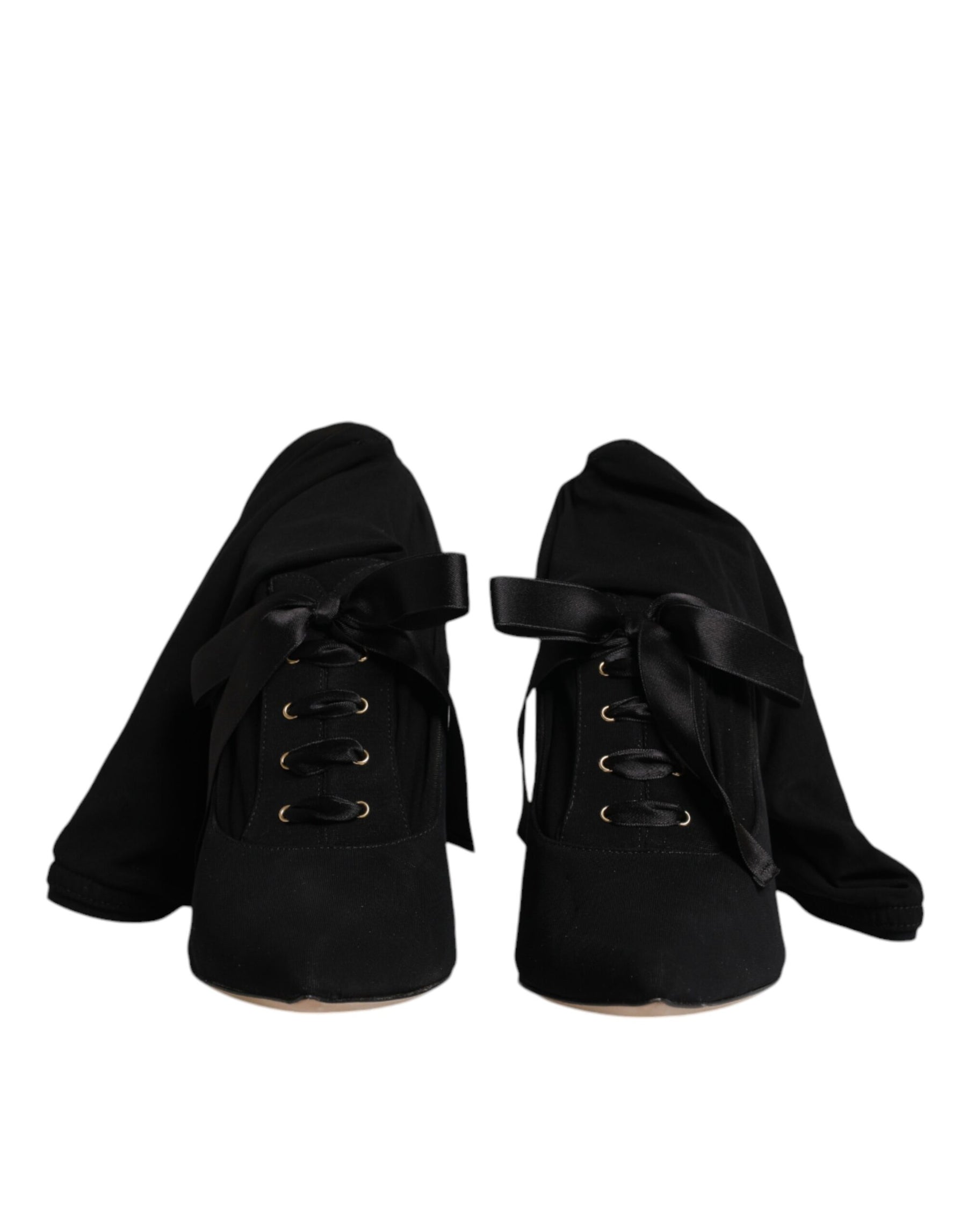 Dolce & Gabbana Black Stiletto Heels Mid Calf Boots Shoes | Regal Royce