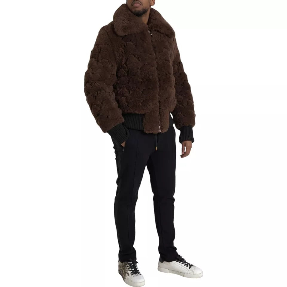 Bottega Veneta Brown Fur Lamb Shearling Coat Jacket | Regal Royce