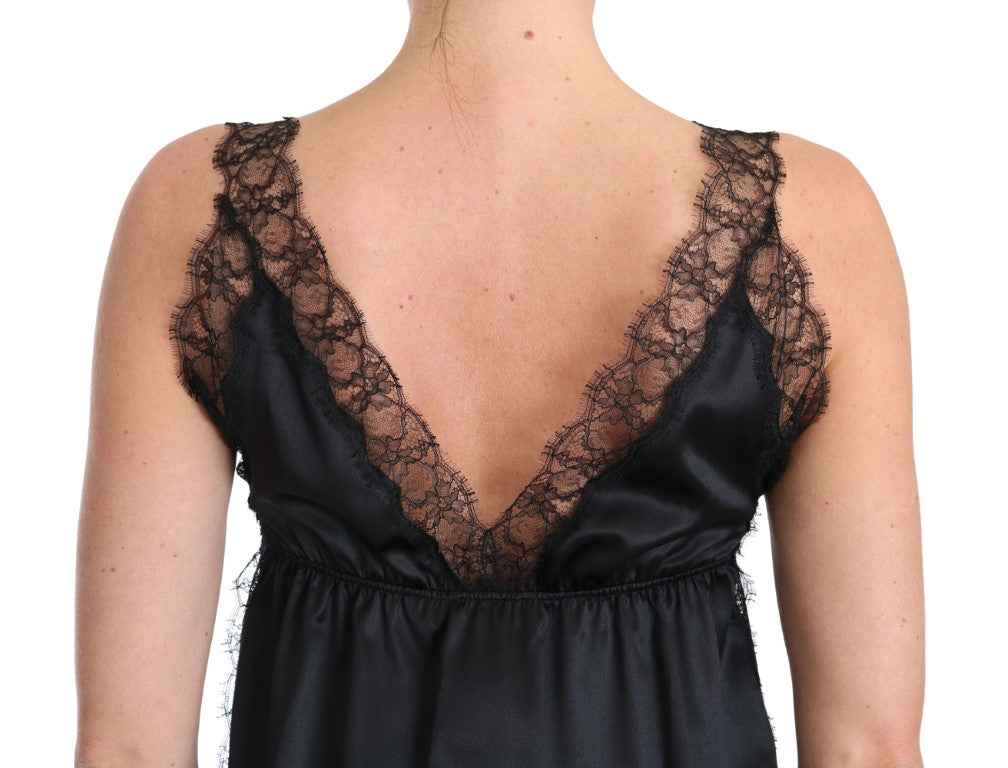 Dolce & Gabbana Lingerie Cami Black Lace Silk Stretch | Regal Royce