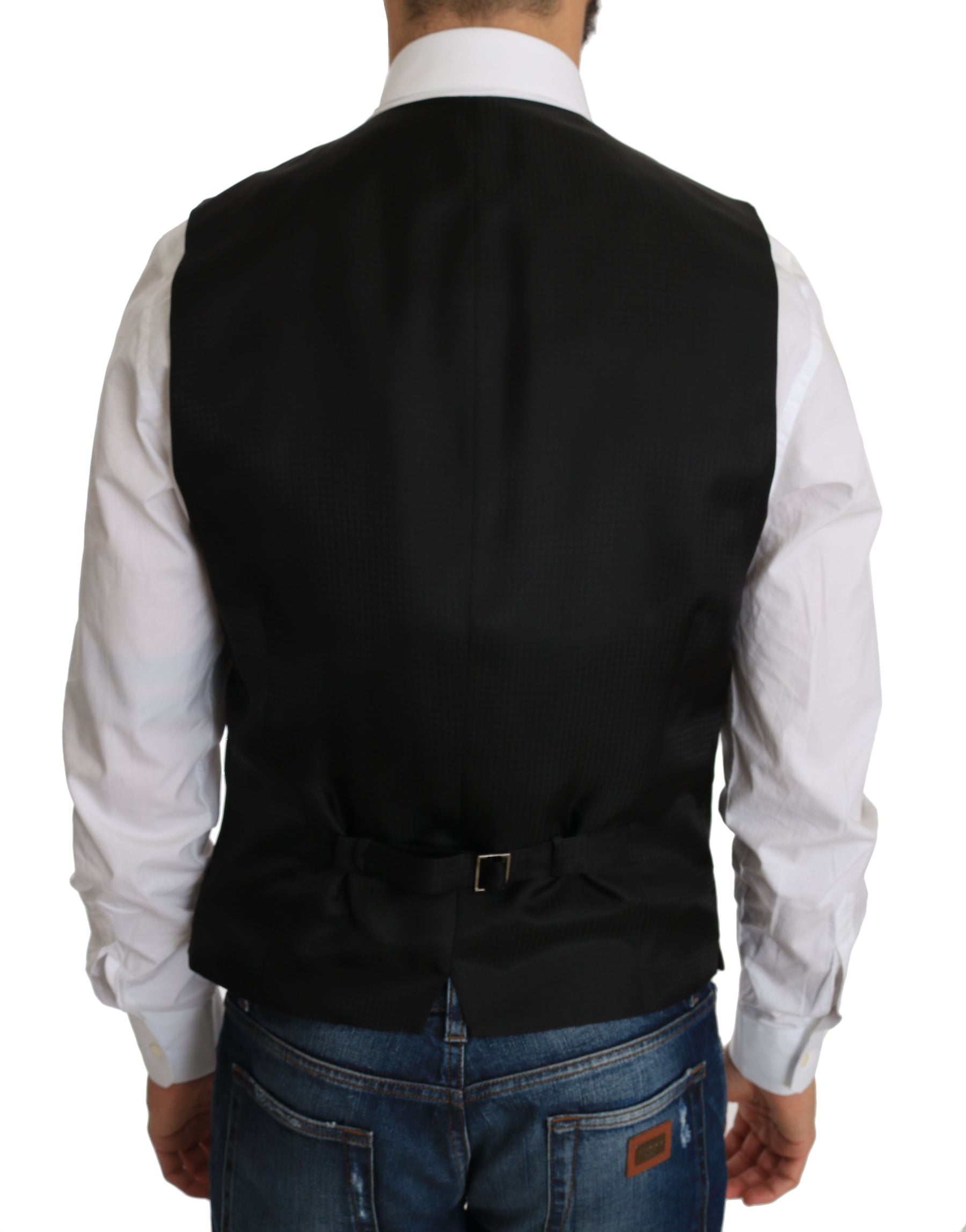 Dolce & Gabbana Black Silk Dress Waistcoat | Regal Royce