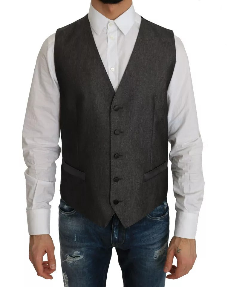 Dolce & Gabbana Gray MARTINI 2 Piece Vest Coat Blazer | Regal Royce