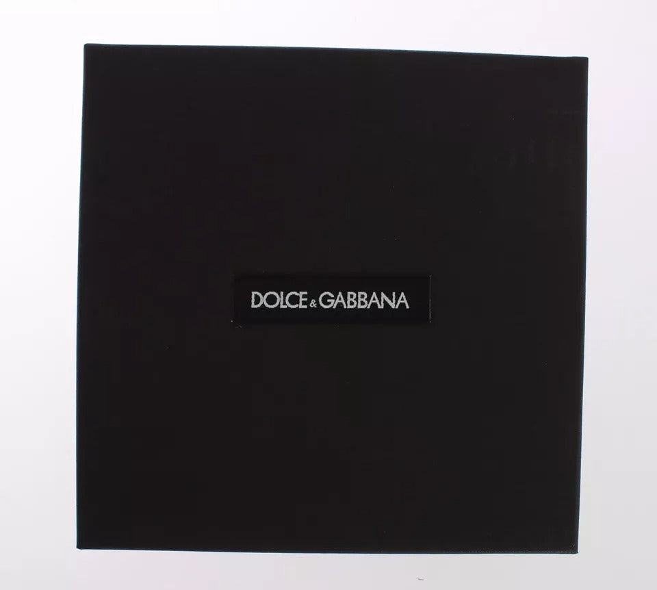 Dolce & Gabbana Red Yellow Raffia Leather Clasp Finder Keyring Keychain | Regal Royce