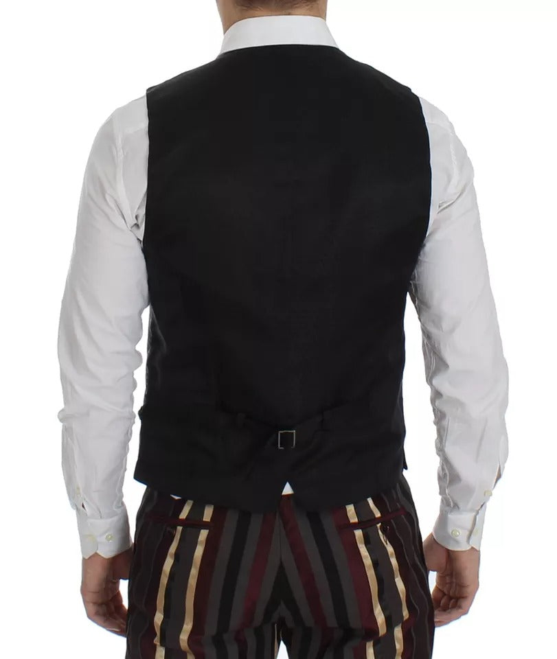 Dolce & Gabbana Multicolor Striped Runway 3 Piece Slim Fit Vest Suit | Regal Royce