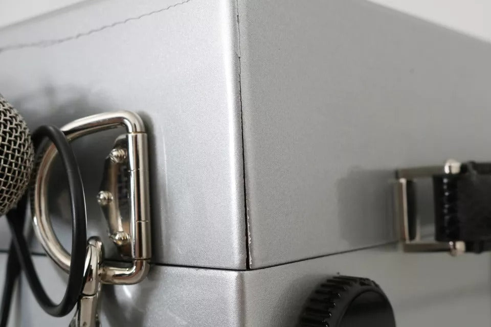 Dolce & Gabbana Silver Retro Radio Boombox Limited Edition Handmade Wood Bag | Regal Royce